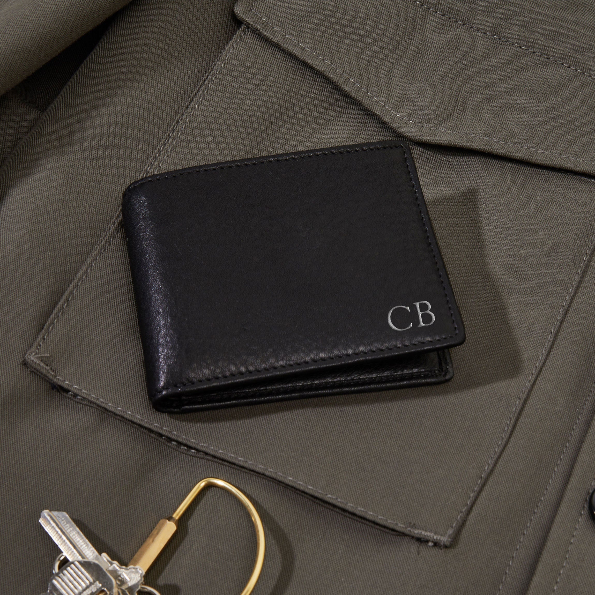 Premium Bifold Wallet for Men - Genuine Leather RFID Blocking Slim Minimalist Design with Black Onyx Finish | Perfect for Everyday Carry, Travel & Business Use