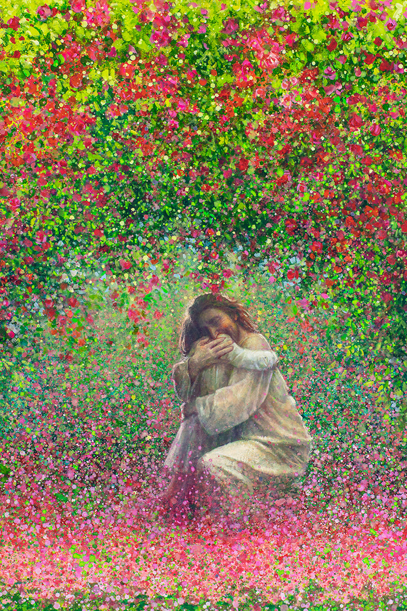 Here In My Arms By Yongsung Kim - Inspirational Christian Wall Art Print for Home & Office Decor - Perfect for Living Room, Bedroom, Church Gift
