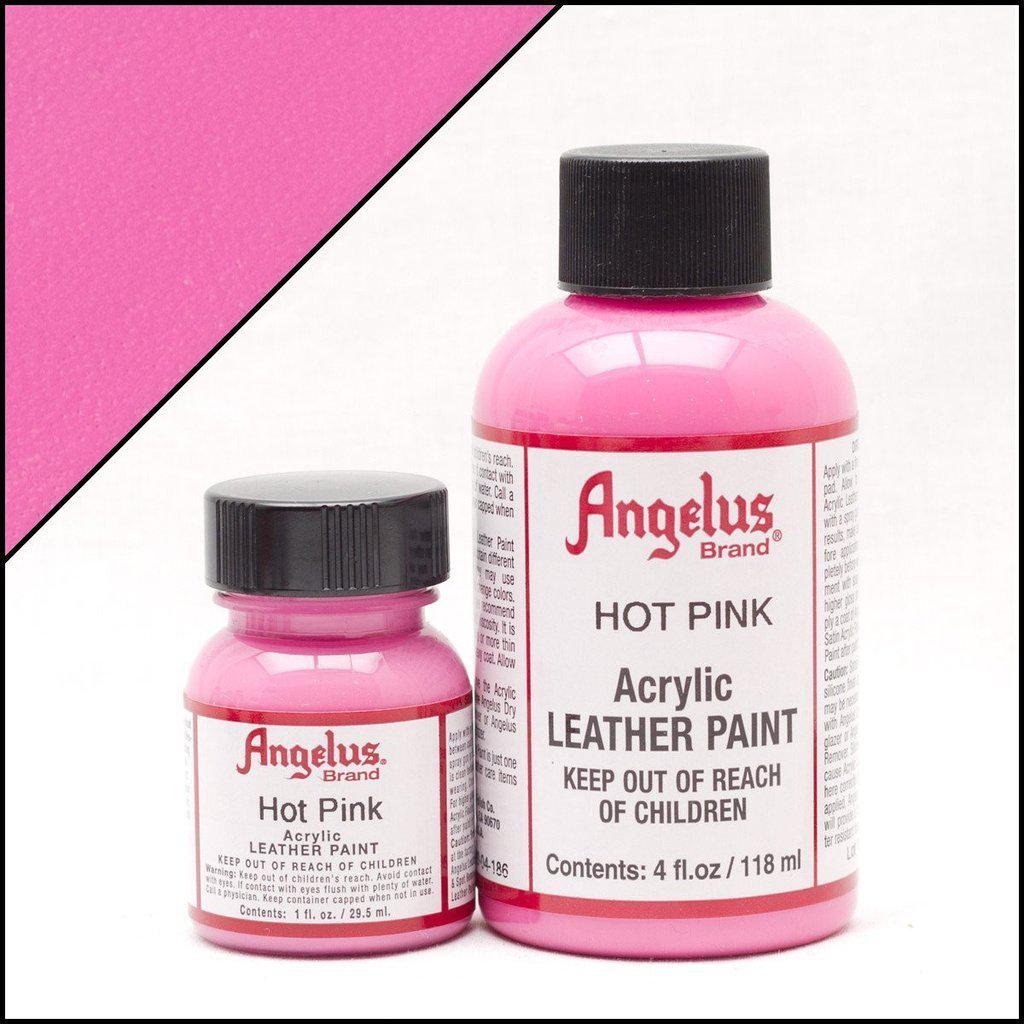 Angelus Leather Paint 1oz - Vibrant Hot Pink for Shoes, Bags & DIY Leather Projects - Premium Quality & Long-Lasting Finish