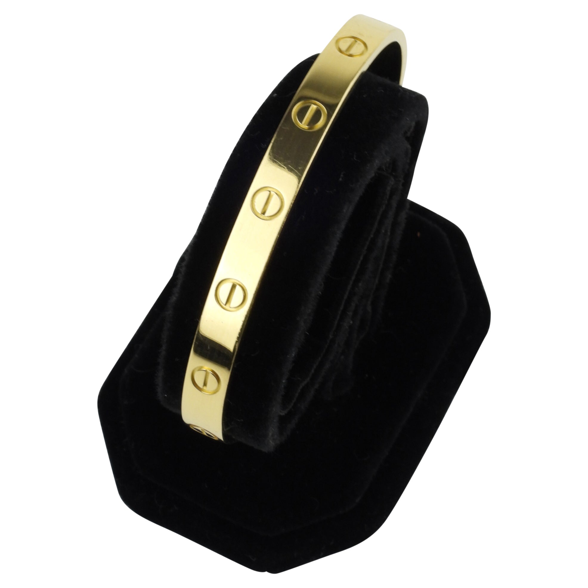 Cartier 18k Yellow Gold Love Cuff Bracelet - Luxury Jewelry for Women, Elegant Gold Bangle for Anniversary, Wedding & Special Occasions