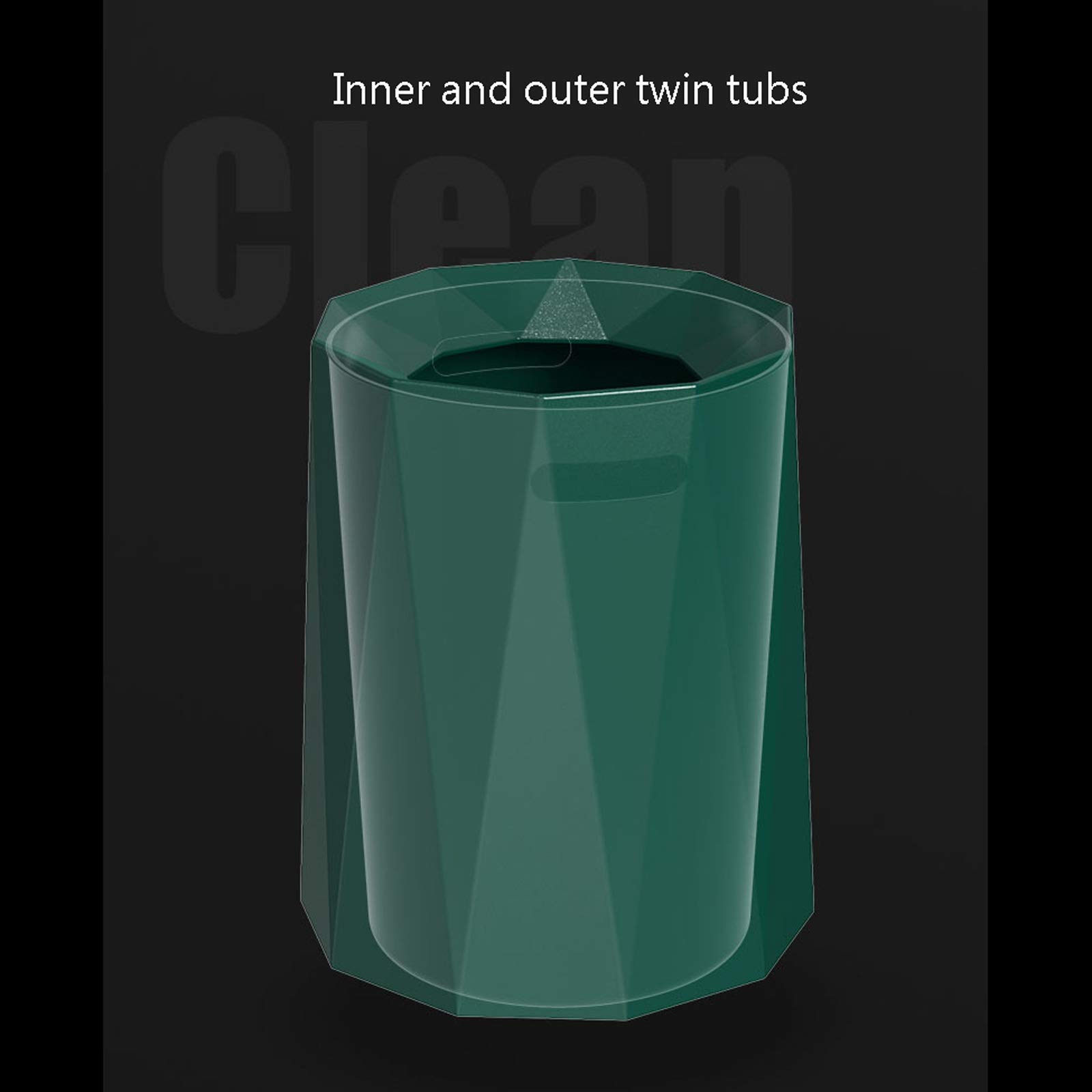Modern Luxury Trash Can - Household Garbage Bin Without Cover, Large Capacity Waste Basket for Kitchen, Office, Bathroom - 6 Colors (Silver-L) | Commercial & Home Use Recycling Bin for Waste Management