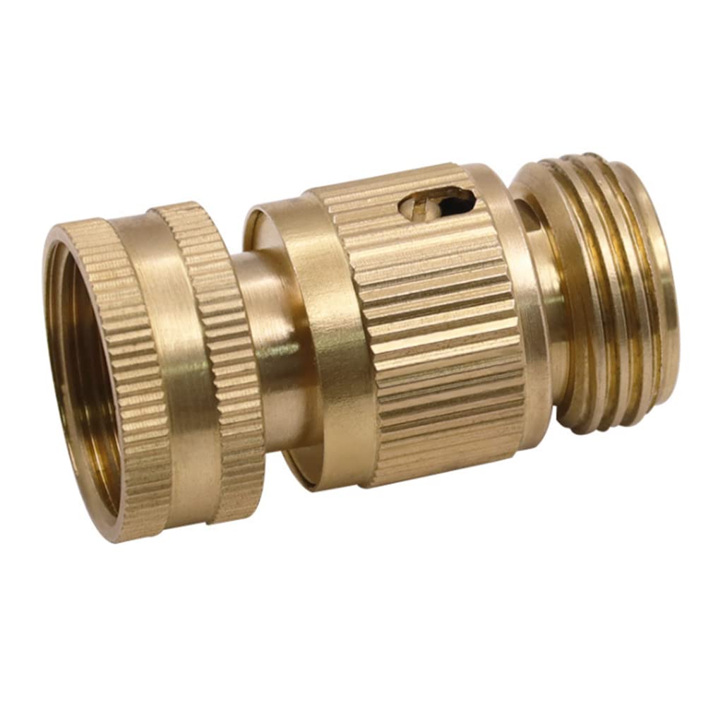 3/4 Inch Brass Quick Connect Hose Fittings - Male & Female Garden Water Pipe Connectors (6-Piece Set) for Irrigation, Sprinkler Systems & Outdoor Watering