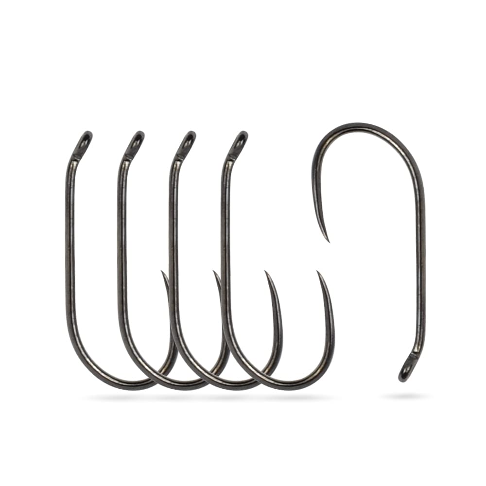 Barbless Fly Tying Hooks 100Pcs - Size 12#-18# for Dry Fly Fishing