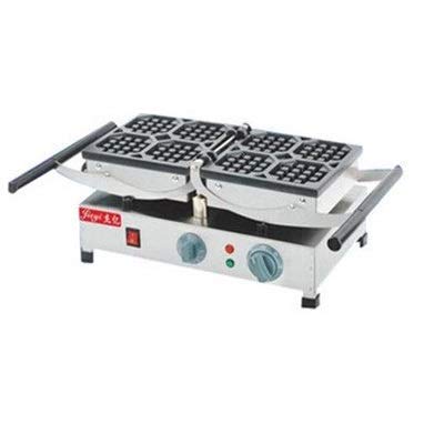 FY-2201-A 180 Degree Turntable Electric Belgian Waffle Maker - 9.6x9.6cm Non-Stick Surface, 220V for Home & Commercial Use - Perfect for Breakfast, Brunch, Cafes, and Restaurants