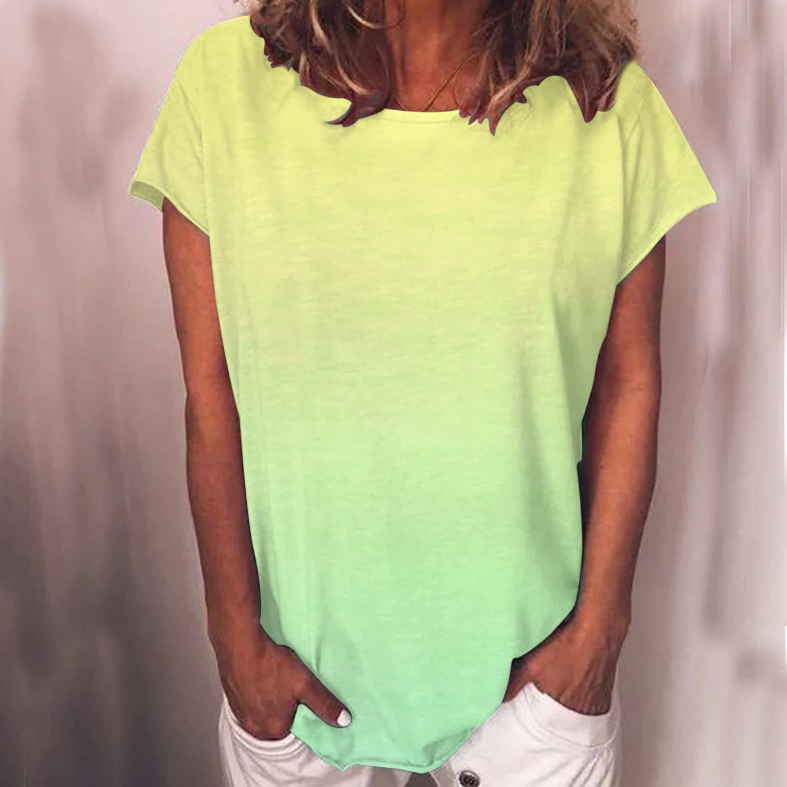Plus Size Tie Dye Tunic Tees - Summer Fashion Blouse for Women | Casual Wear & Beach Outfits