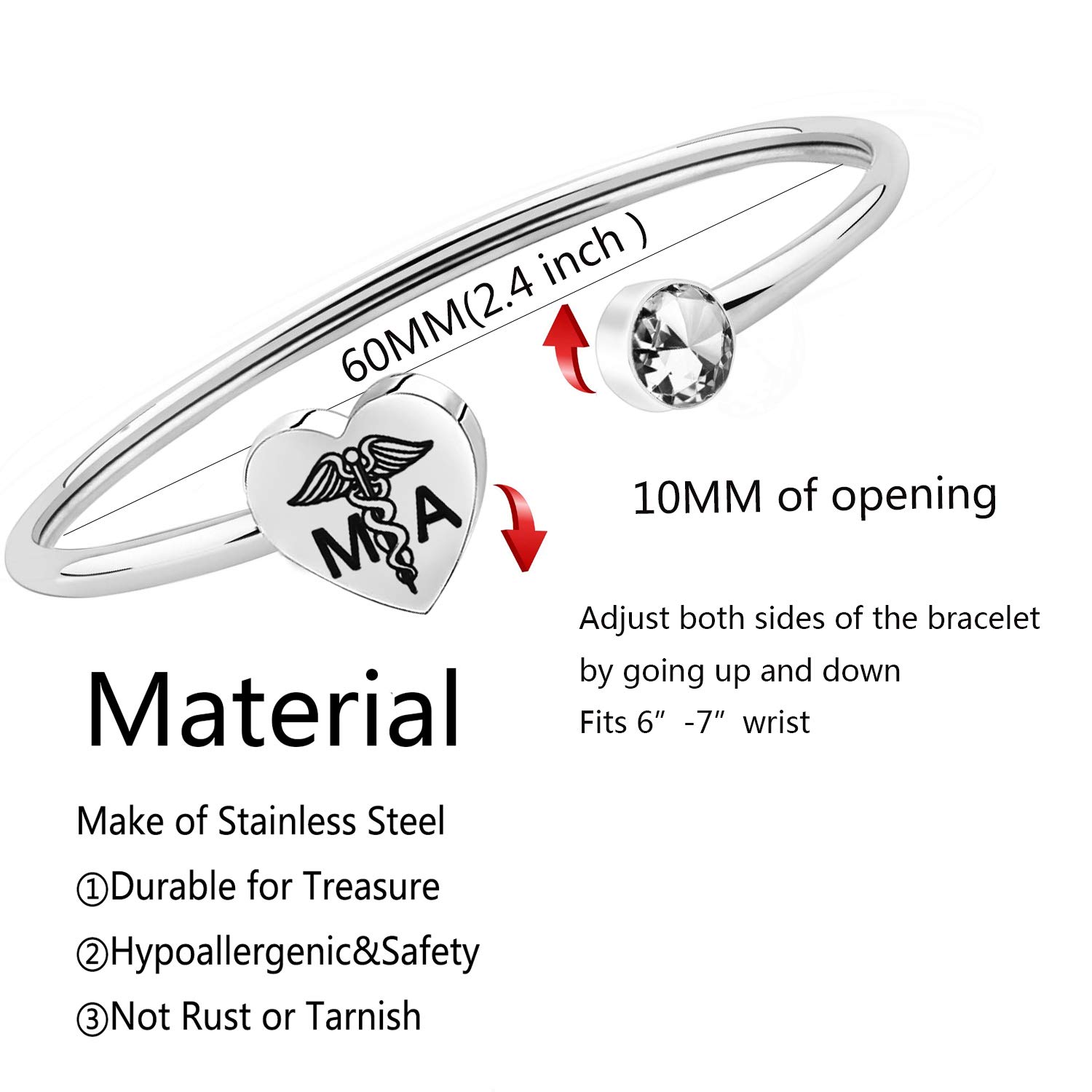 FUSTMW Medical Assistant Graduation Gift Keychain - Perfect MA Appreciation Present for Nurses, Doctors & Healthcare Professionals - Ideal for Clinical Rotations, White Coat Ceremonies & Medical School Milestones
