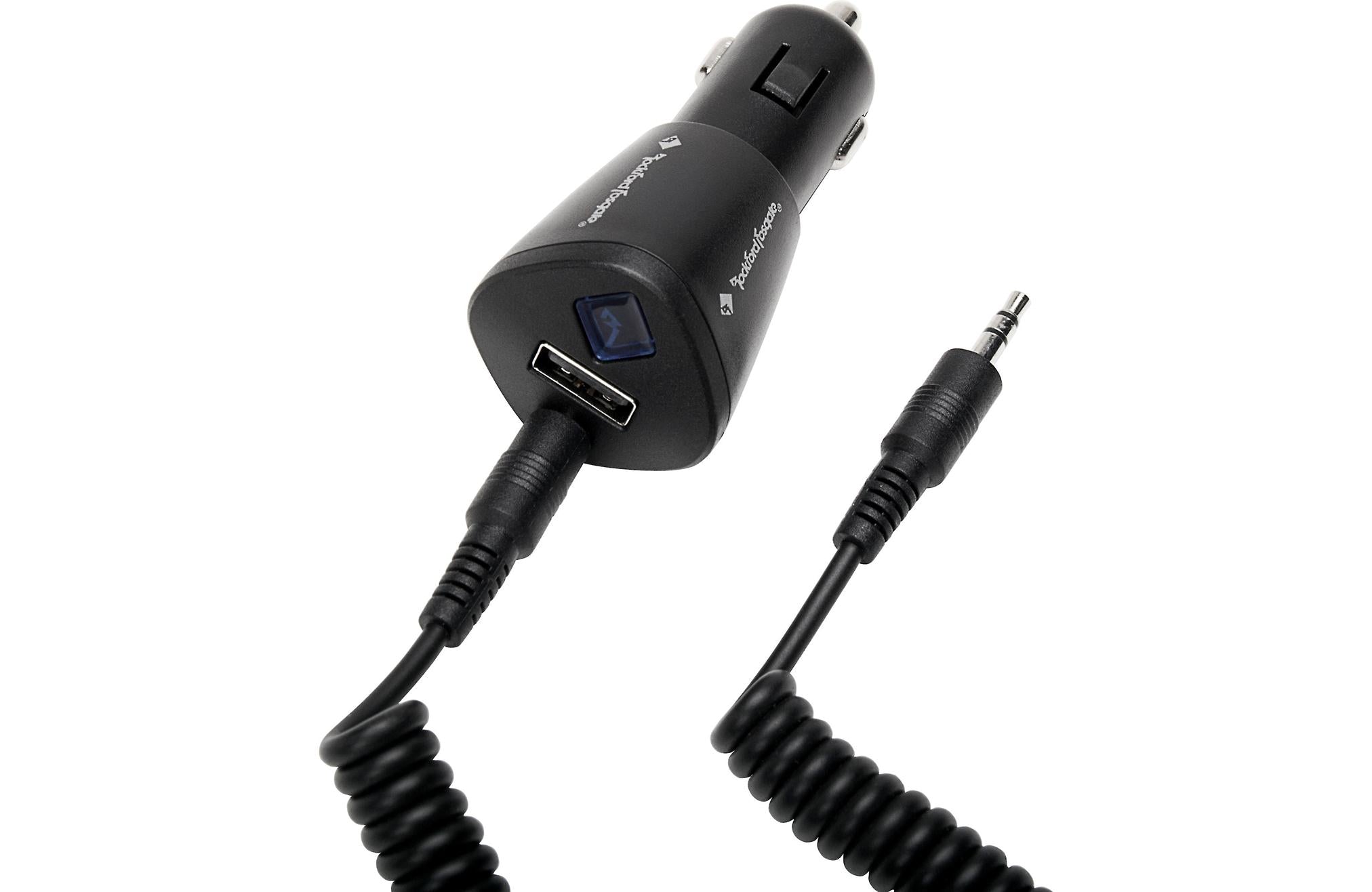 Rockford Fosgate RFBTAUX Bluetooth Audio Receiver - Wireless Car Stereo Adapter for Hands-Free Calling & Music Streaming | Compatible with iPhone, Android & More | Perfect for Road Trips & Commuting