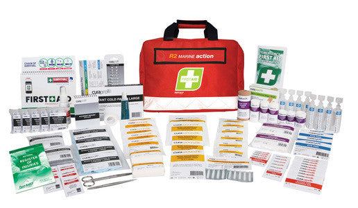 FAR2M Marine First Aid Kit - Emergency Medical Supplies for Boating, Fishing & Water Sports | Compact & Waterproof Safety Kit for Onboard, Yachting & Outdoor Adventures