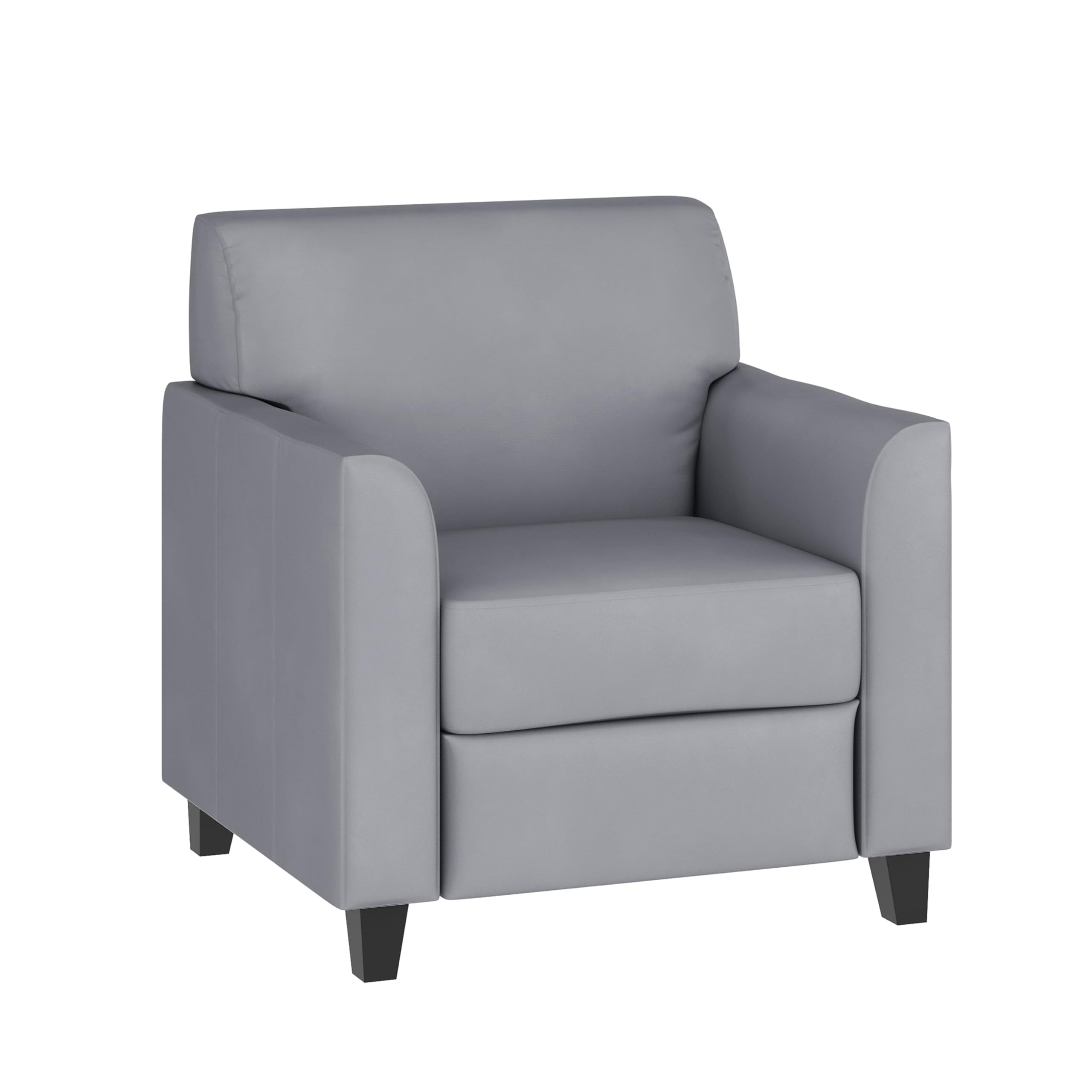 Flash Furniture HERCULES Diplomat Series Gray LeatherSoft Executive Office Chair - Ergonomic High Back Desk Chair for Home & Business Use