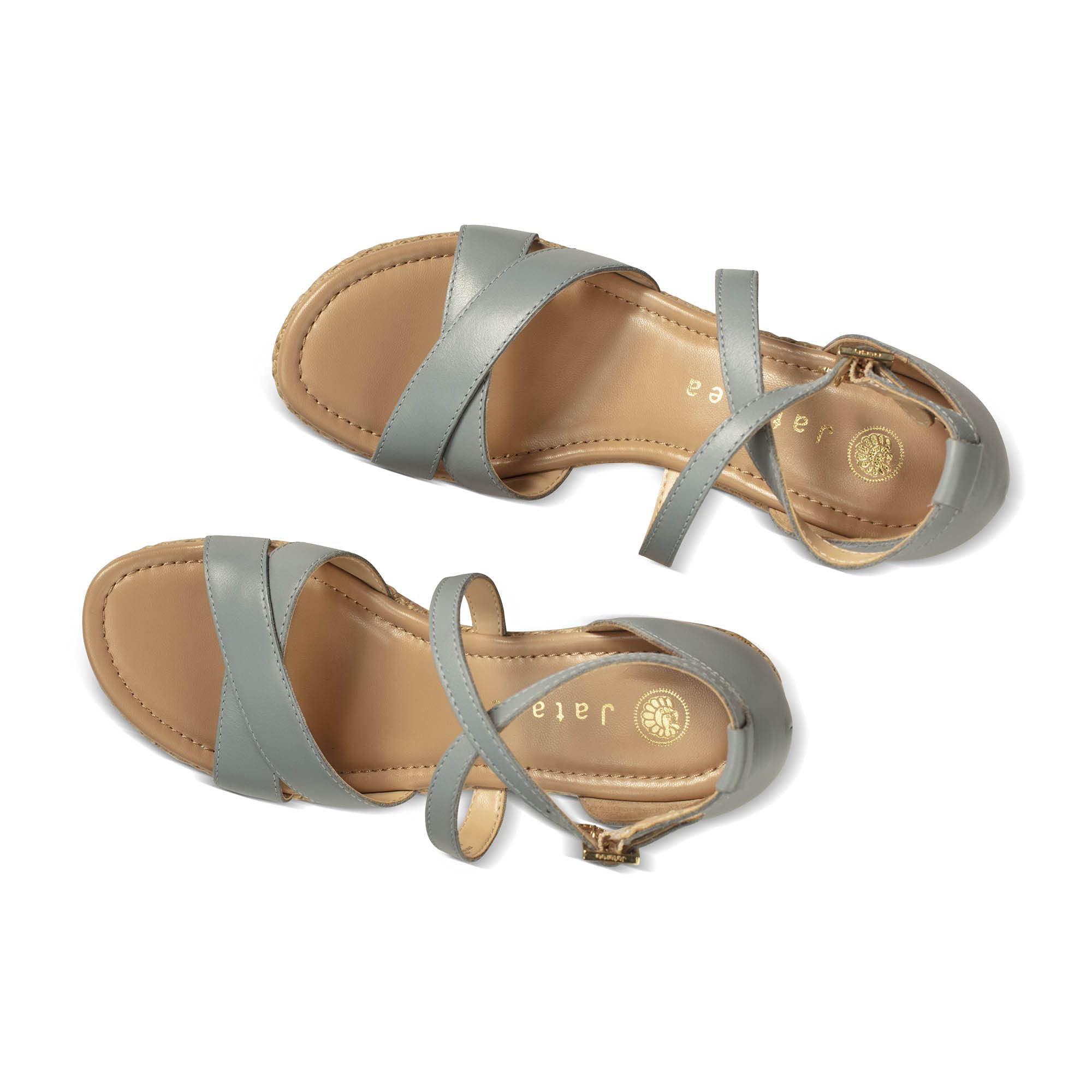 JATAREA Women's Leather Wedge Sandals - Comfortable Summer Casual Shoes for Beach, Vacation & Everyday Wear