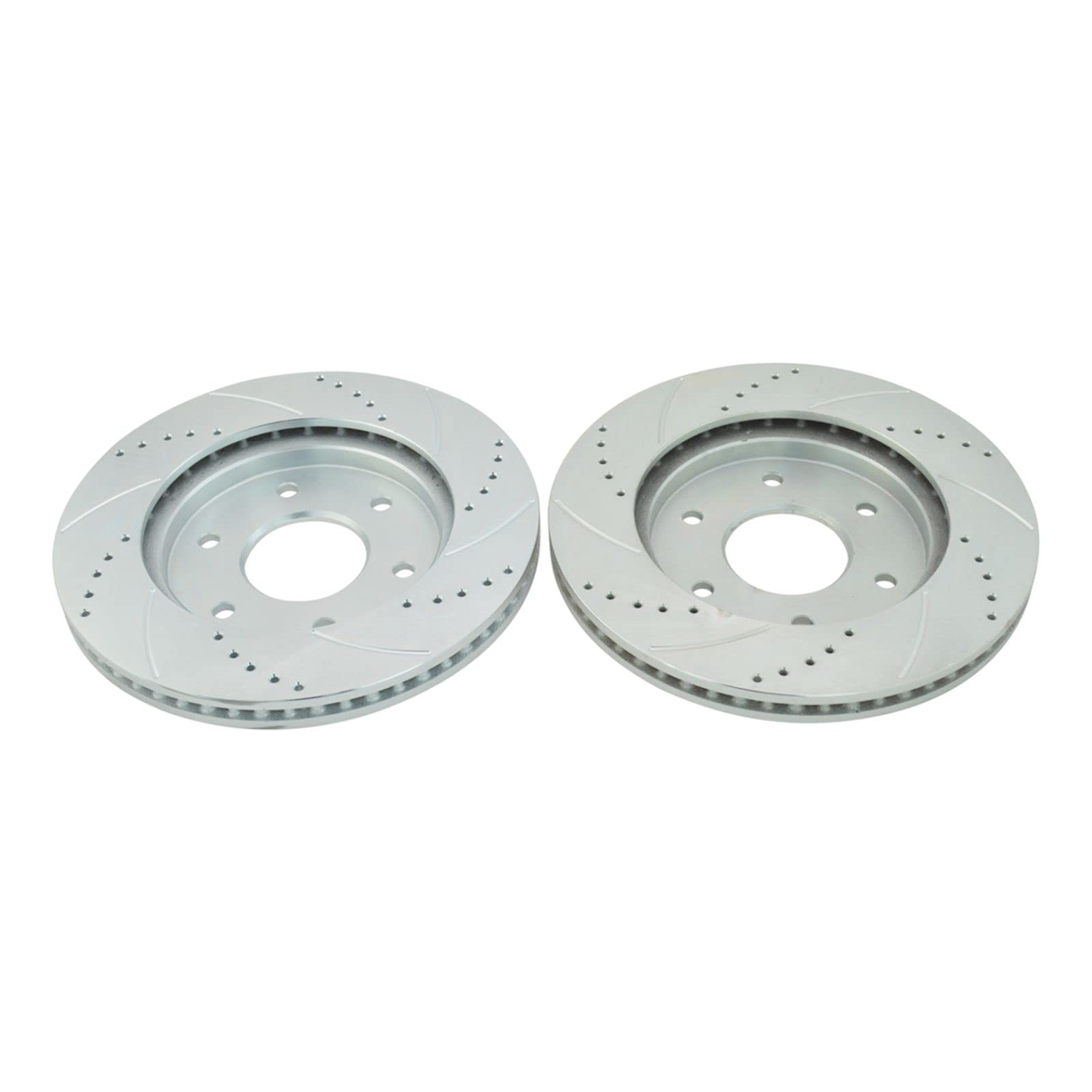 High-Performance Drilled & Slotted Brake Rotor Kit with Ceramic Pads & Wheel Bearings - Perfect for Racing, Towing & Off-Road Vehicles