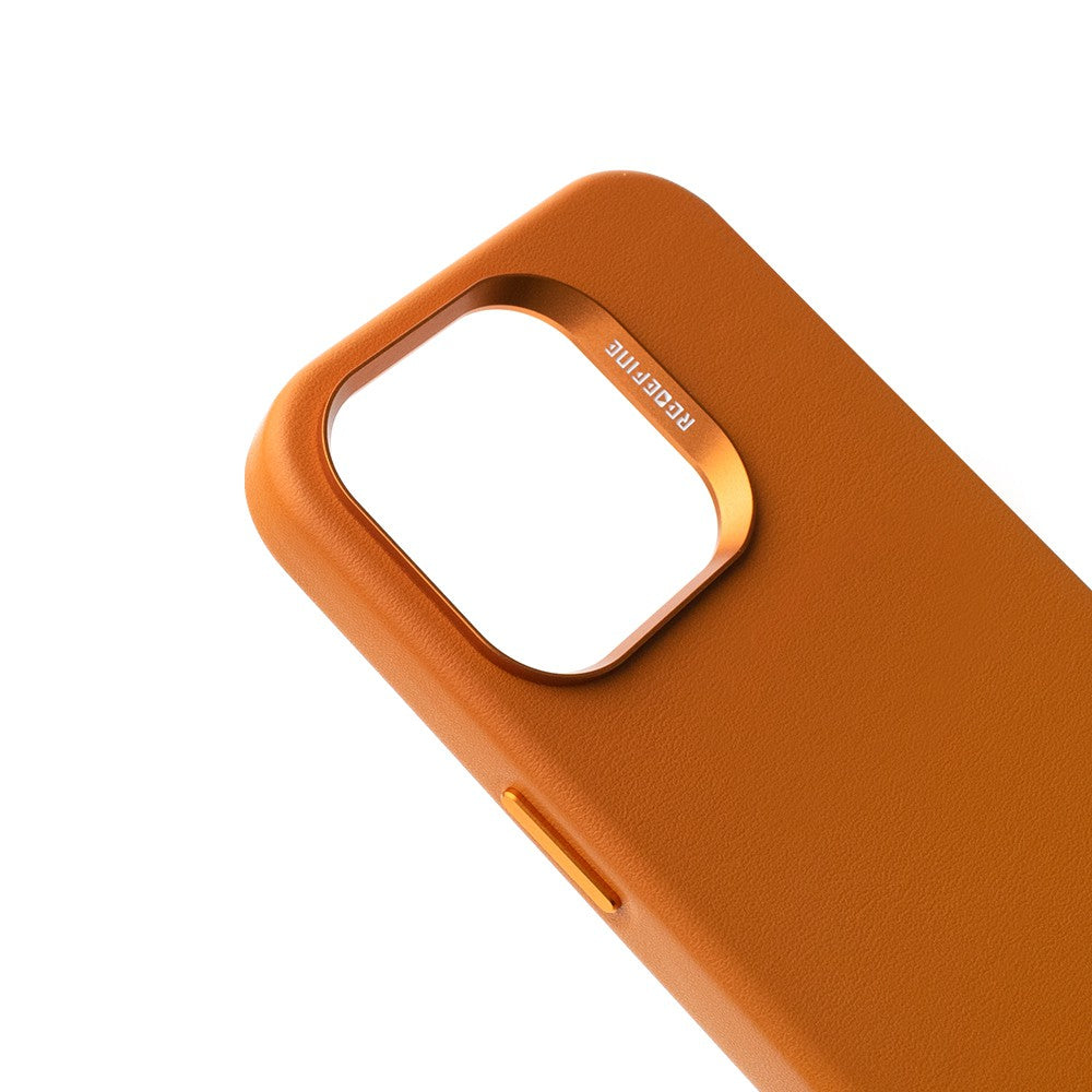 Premium Leather Magsafe Case for iPhone 14 Pro - Golden Brown | Slim Protective Cover with Magnetic Alignment | Perfect for Work, Travel & Everyday Use