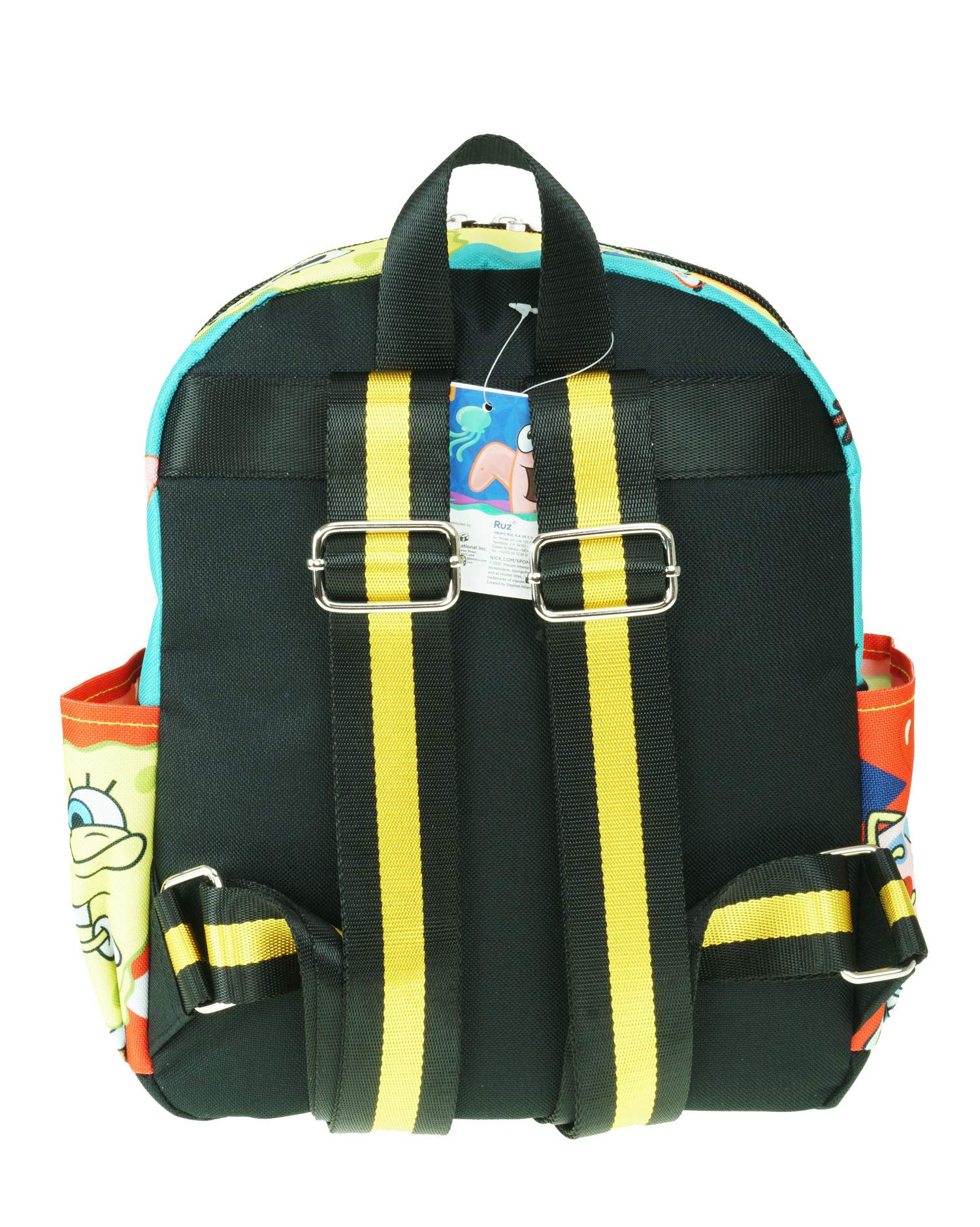 SpongeBob SquarePants 12-Inch Deluxe Backpack for Kids - Medium Size All Over Print School Bag (A21272) | Perfect for School, Travel & Daily Use