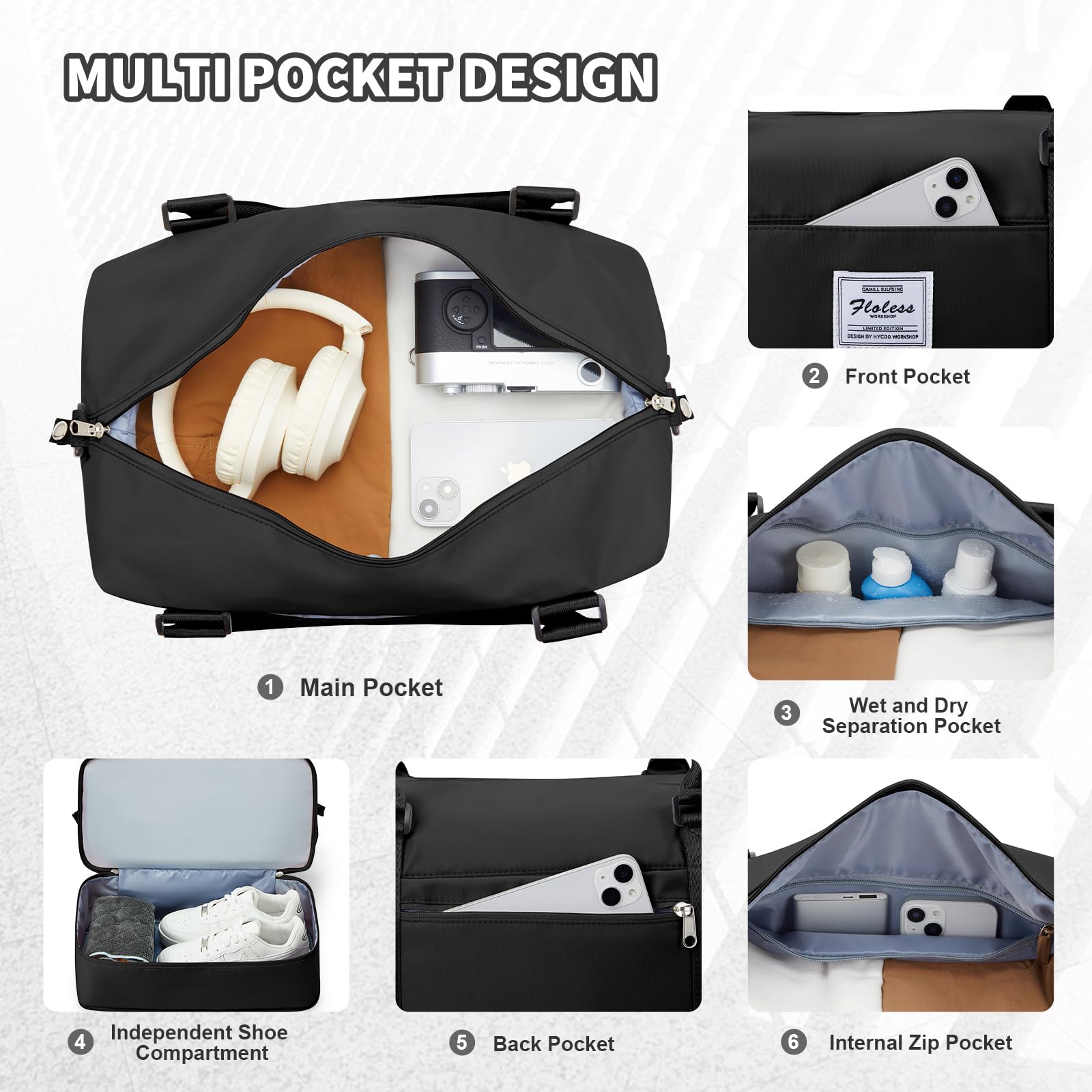 Best Travel Duffel Bag for Women - Lightweight Sports Tote & Gym Bag with Shoulder Strap - Perfect for Weekend Getaways, Overnight Trips & Workout Sessions