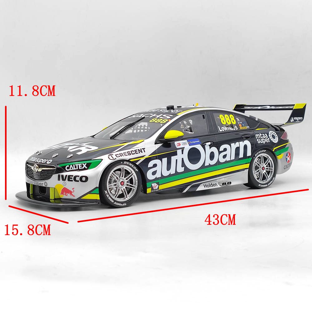 1/12 Scale Holden ZB Commodore 2018 Tyrepower Tasmania Winner #888 Resin Model Car - Collectible Toy Gift for Car Enthusiasts - Perfect for Display, Racing Fans, and Gifts