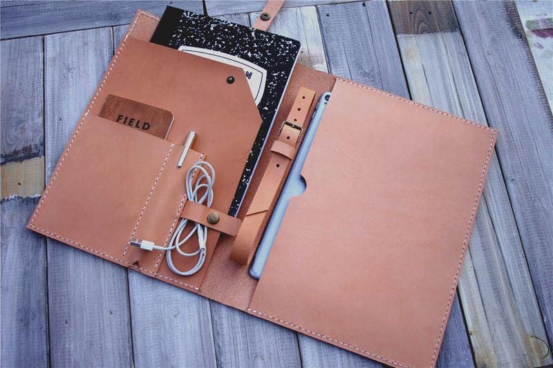 Premium 14 Inch Laptop Case - Genuine Leather Protective Sleeve for MacBook Air/Pro - Perfect for Work, Travel & School