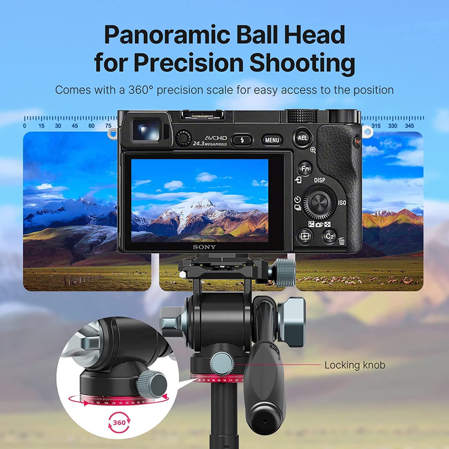 ULANZI U-190 Mini Video Fluid Head Tripod Mount - 3kg/6.6lb Load Capacity with Arca Swiss Quick Release Plate | Compact Panoramic Ball Head for DSLR, Mirrorless & Action Cameras | Perfect for Vlogging, Travel Photography & Film Making