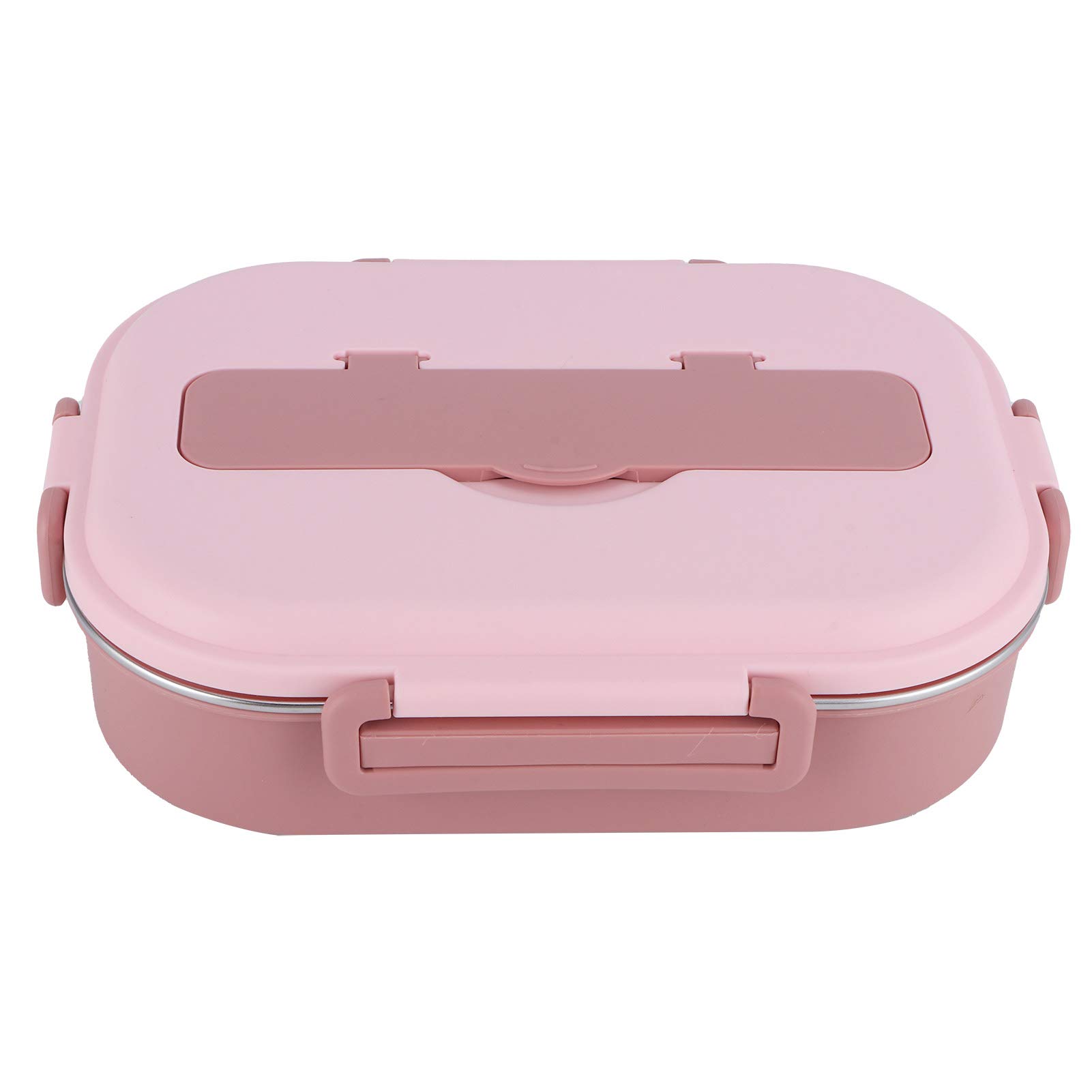 4Grid Stainless Steel Lunch Box for Adults - Large Capacity Bento Food Container with Lid, Leakproof & Portable for Office, School, Picnic, Travel (Pink) - Perfect for Meal Prep, Healthy Eating & On-the-Go Lifestyle