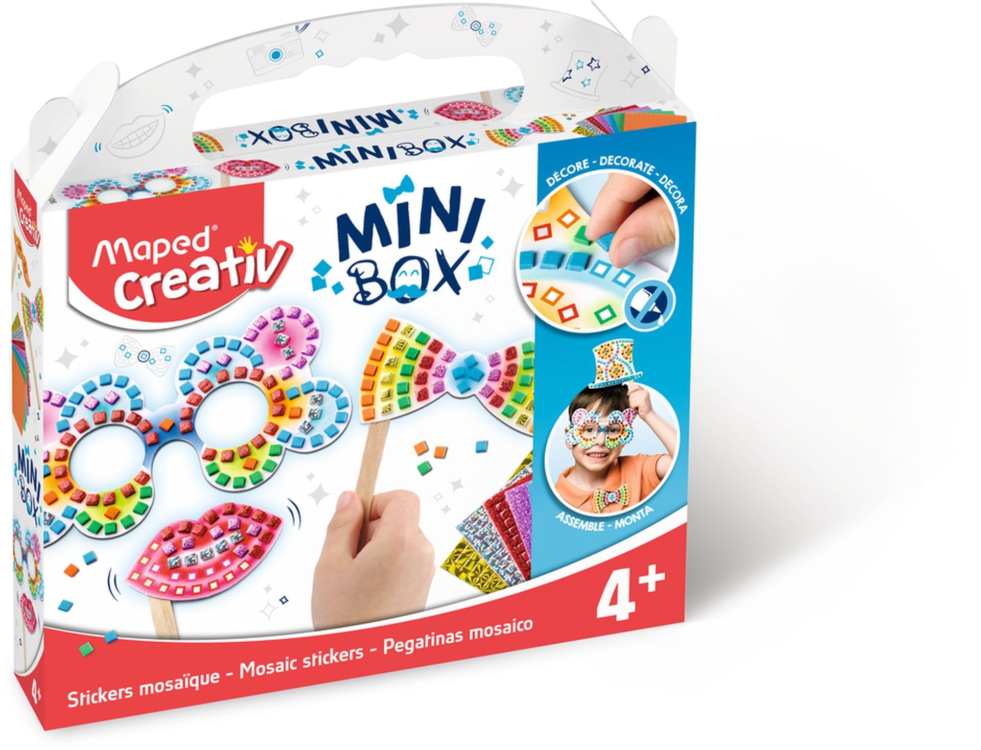 Maped Creativ Mini Box - Mosaic Art Set for Kids | Creative DIY Craft Kit for Children's Art Projects & School Activities | Perfect for Home, Classroom & Gift Giving