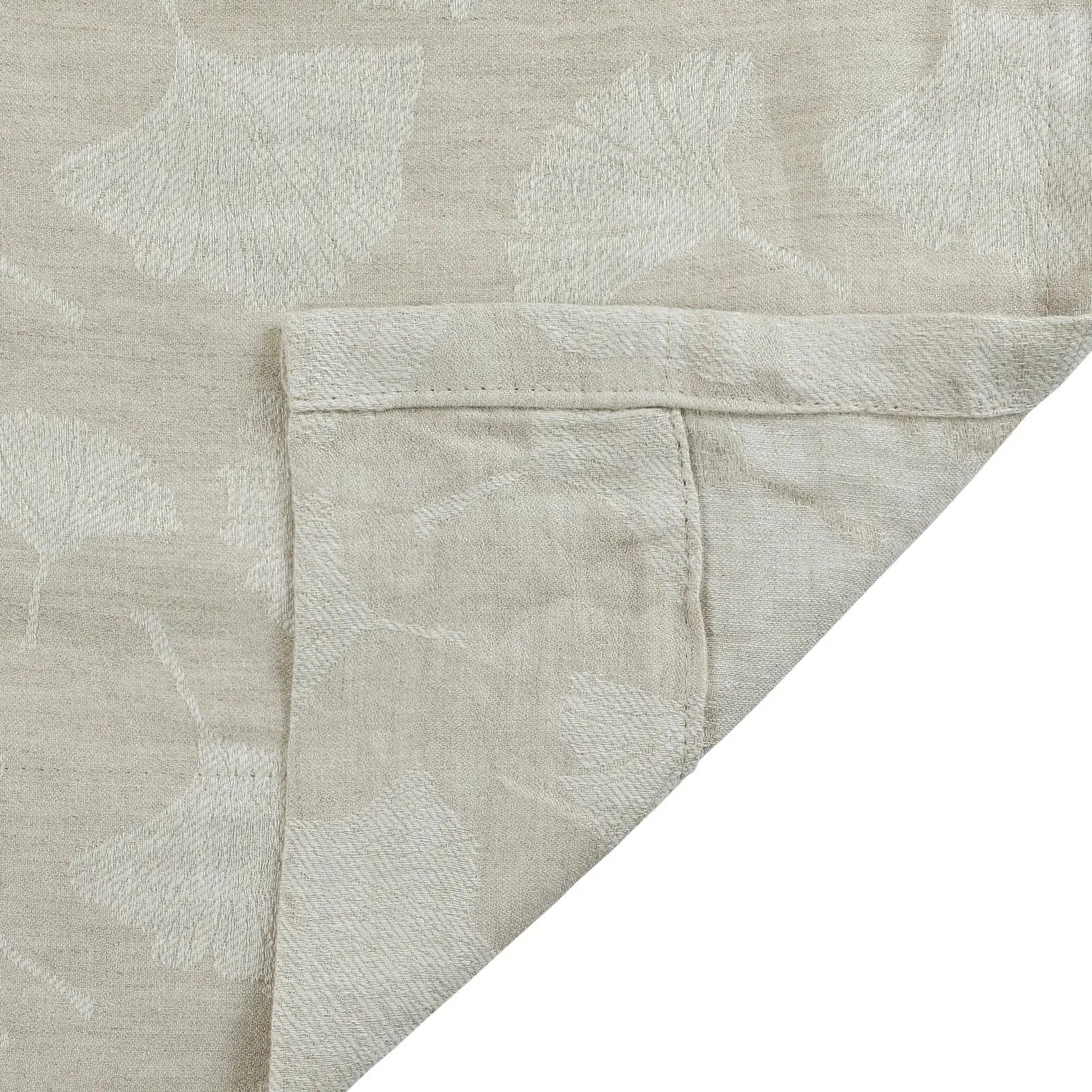 Luxury 100% Linen Jacquard Pleated Curtains - Blackout Drapes for Living Room, Bedroom & Dining Room - Elegant Home Decor for Windows
