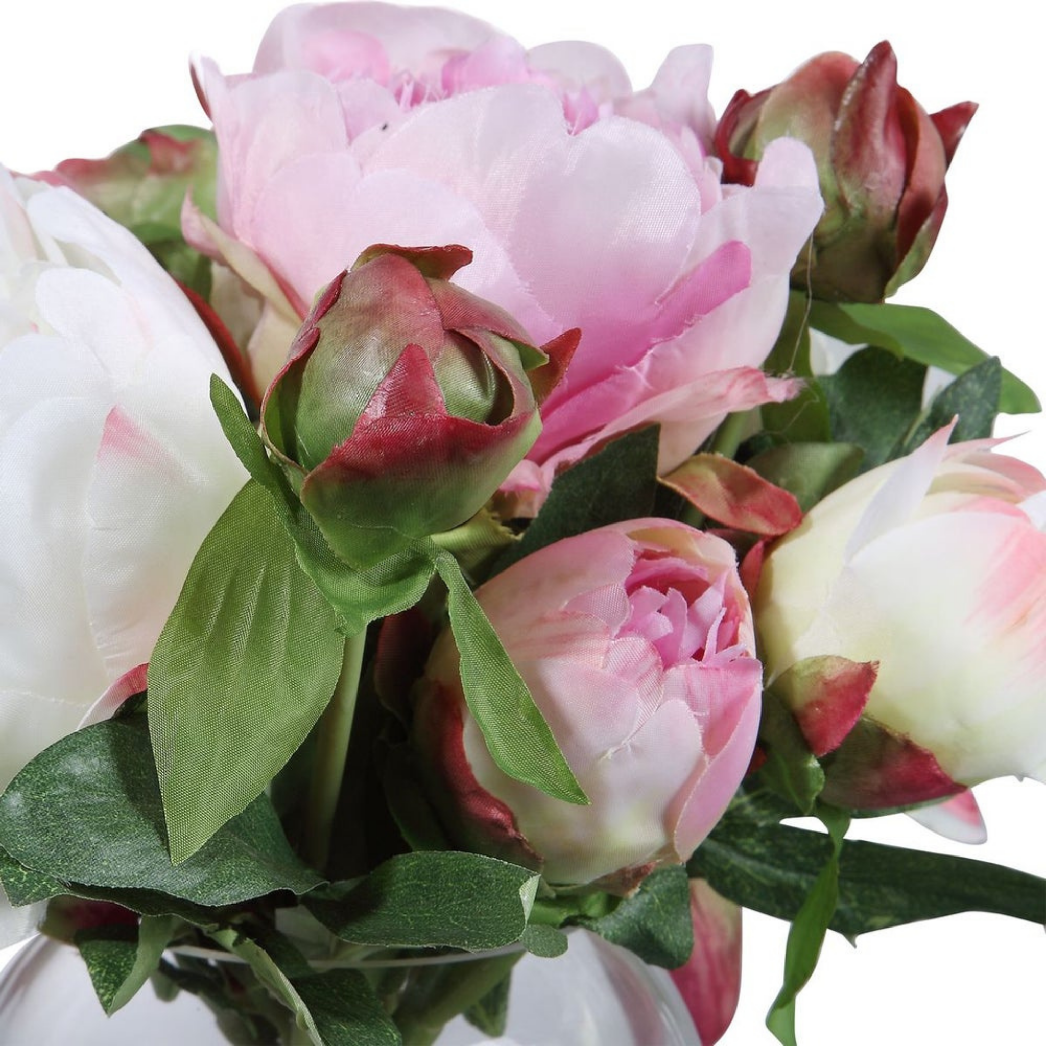 Blaire Faux Peony Bouquet - Artificial Silk Peony Flowers for Home Decor, Wedding Centerpieces & Table Arrangements