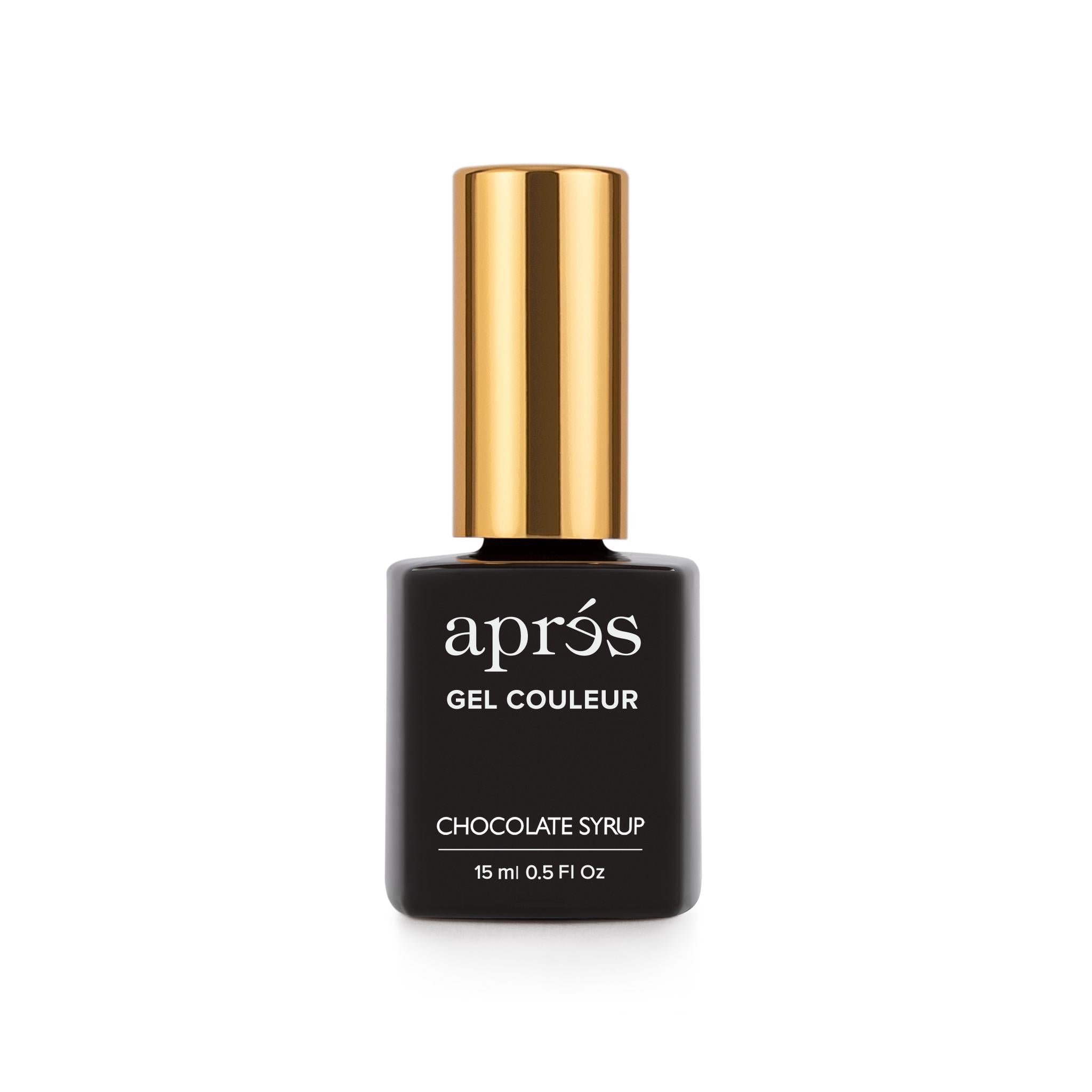Apres Gel Polish - Chocolate Syrup Color - Long-Lasting Nail Polish for Gel Manicures - Perfect for Salon & Home Nail Art