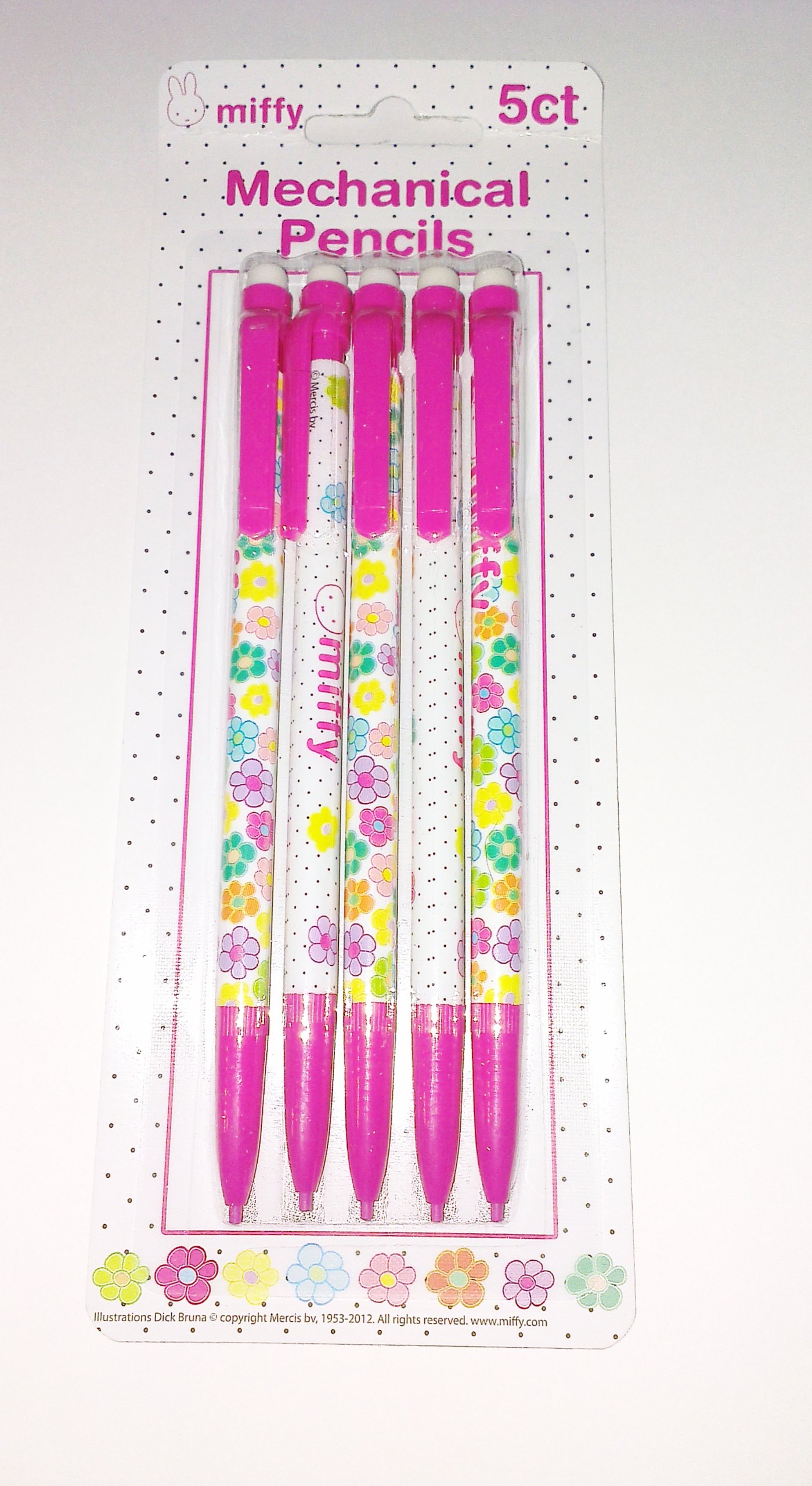 Miffy Mechanical Pencils 0.5mm - Pack of 5 Premium Drafting Pencils for School, Office & Art Sketching - Cute Bunny Design Writing Tools for Students & Professionals