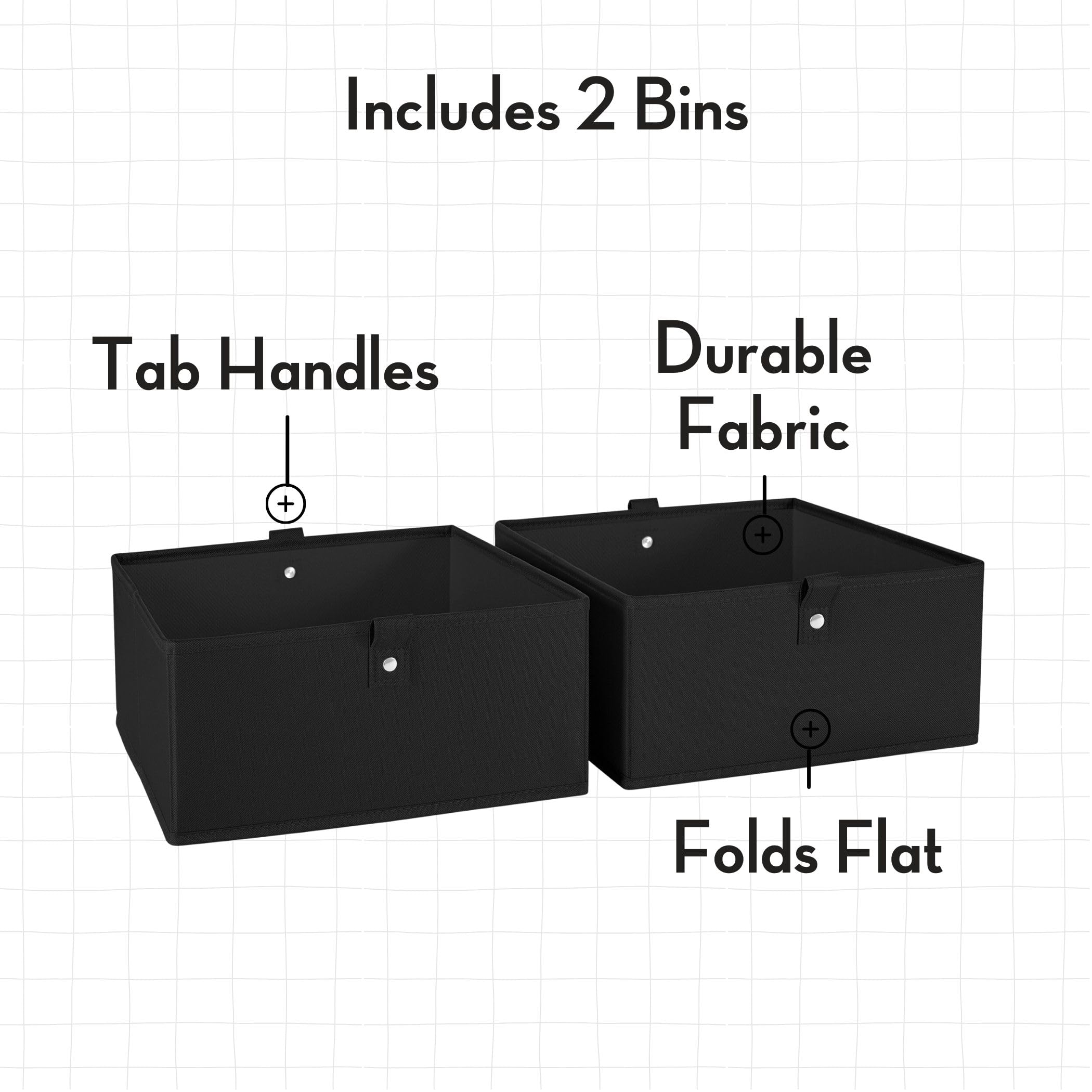 RiverRidge Kids Toy Storage Organizer Bench - 5-Cubby Design with 2 Black Fabric Bins & Cushioned Seat | Perfect for Playroom, Bedroom & Book Nook Organization | Durable Toy Storage Solution for Kids' Rooms