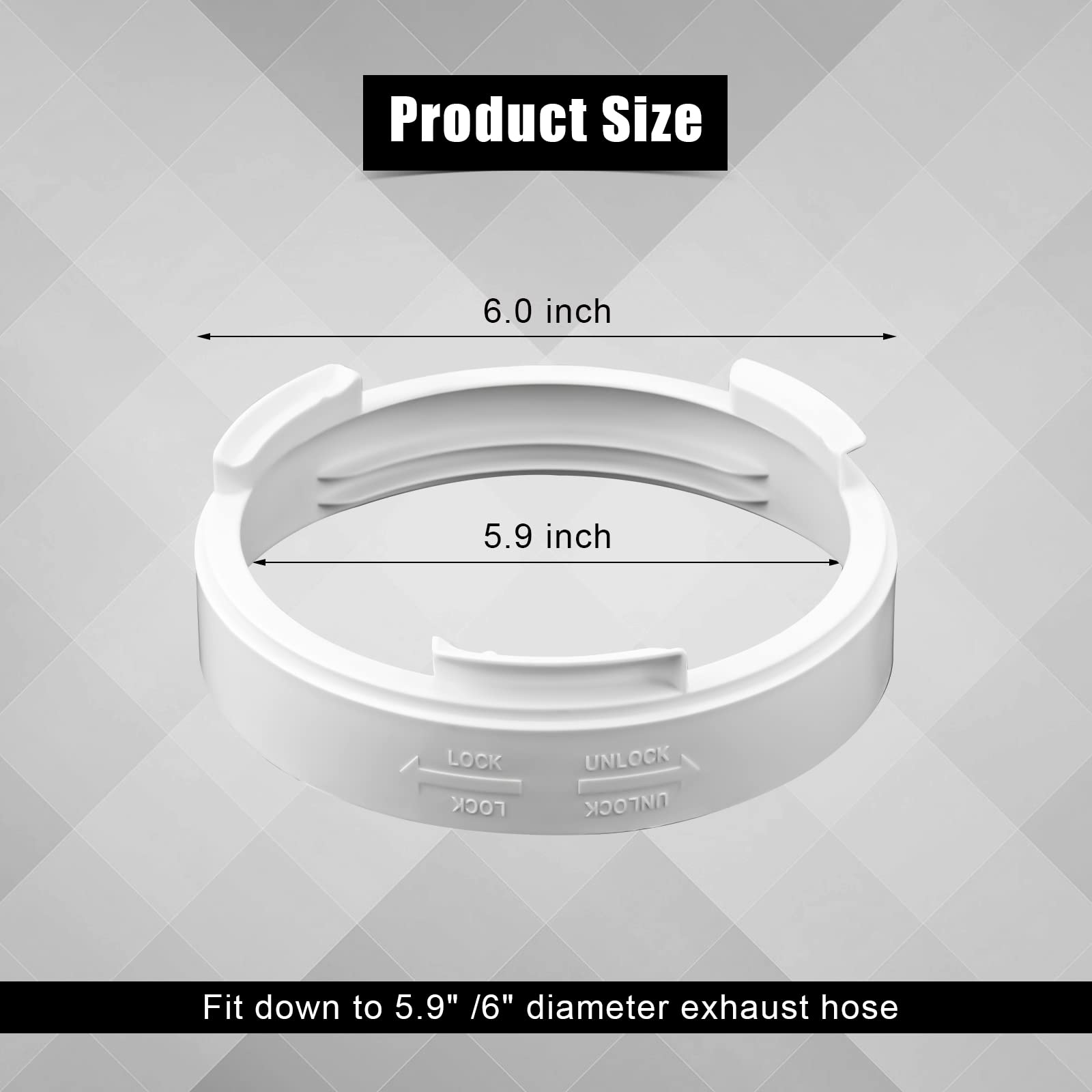 5.9 inch & 6.1 inch Portable Air Conditioner Exhaust Hose Coupler - Universal AC Unit Tube Connector for Window Adapter | Mobile Air Conditioning Parts for Home, Office & RV Use