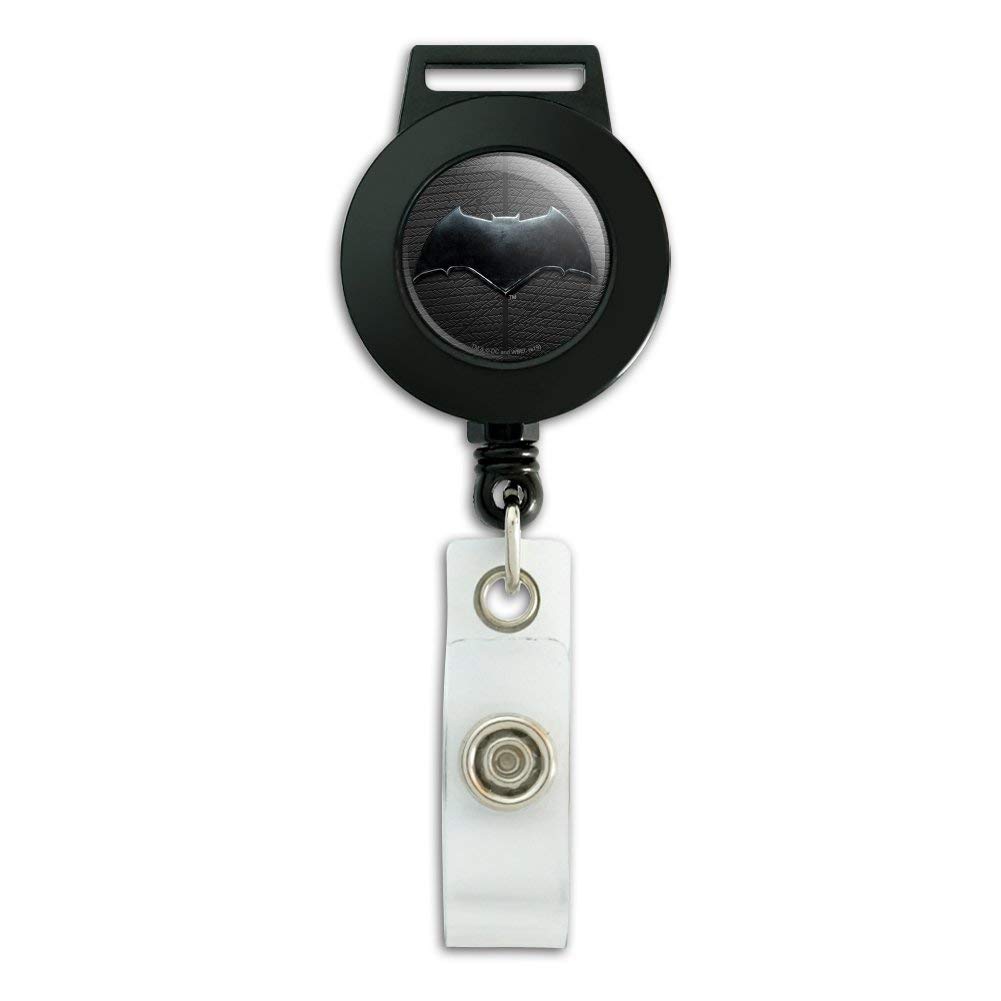 Justice League Movie Batman Logo Retractable Lanyard ID Badge Holder - Perfect for Work, Conventions & Superhero Fans