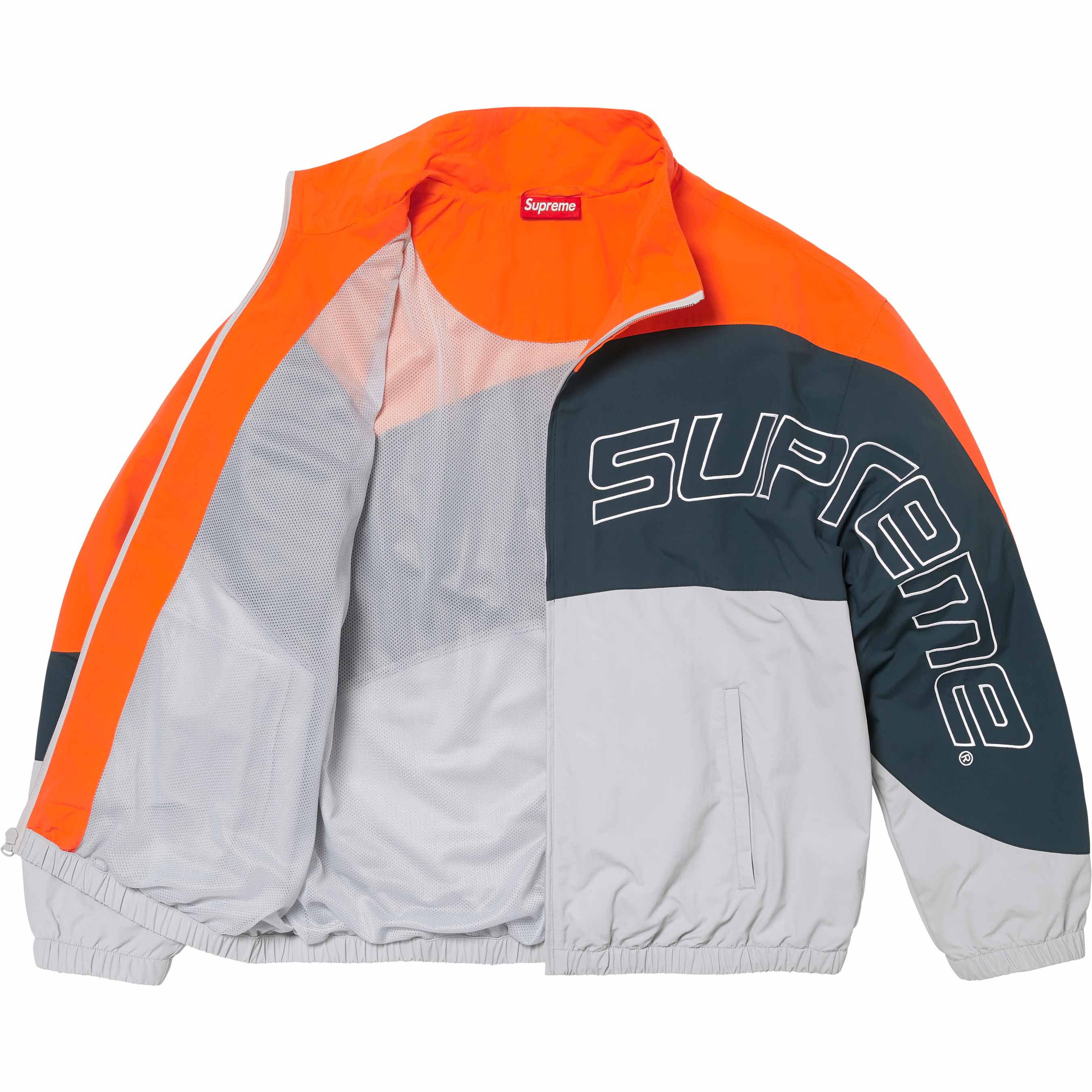 Supreme Curve Track Jacket Grey - Men's Athletic Running Hoodie for Gym & Streetwear Fashion