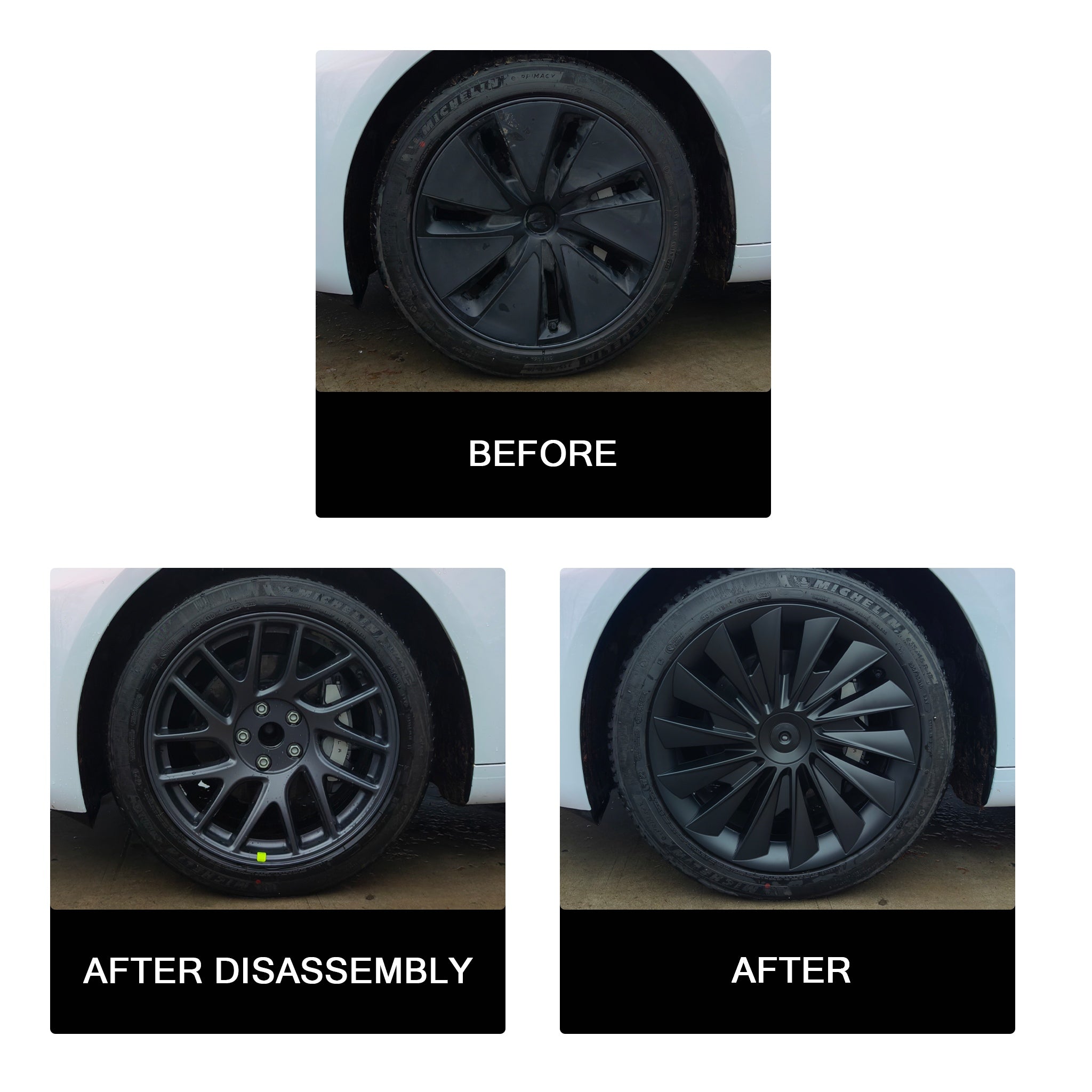 2024+ Tesla Model 3 Highland 18'' Cyclone Hubcaps - Premium Wheel Covers for Enhanced Style & Protection (Perfect for Road Trips & Daily Commutes)