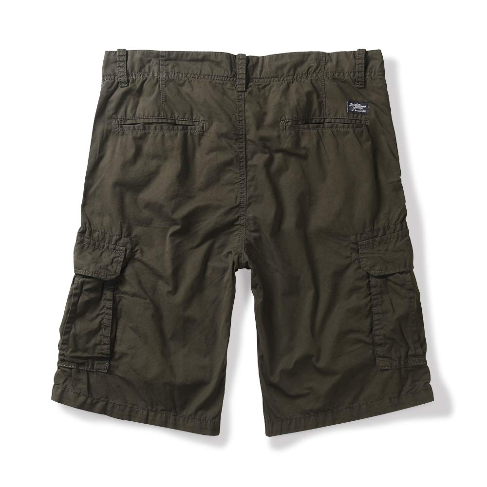 OCHENTA Men's Lightweight Cargo Shorts - Breathable Cotton Casual Shorts with Multiple Pockets | No Belt Needed | Perfect for Outdoor Activities, Travel & Summer Wear