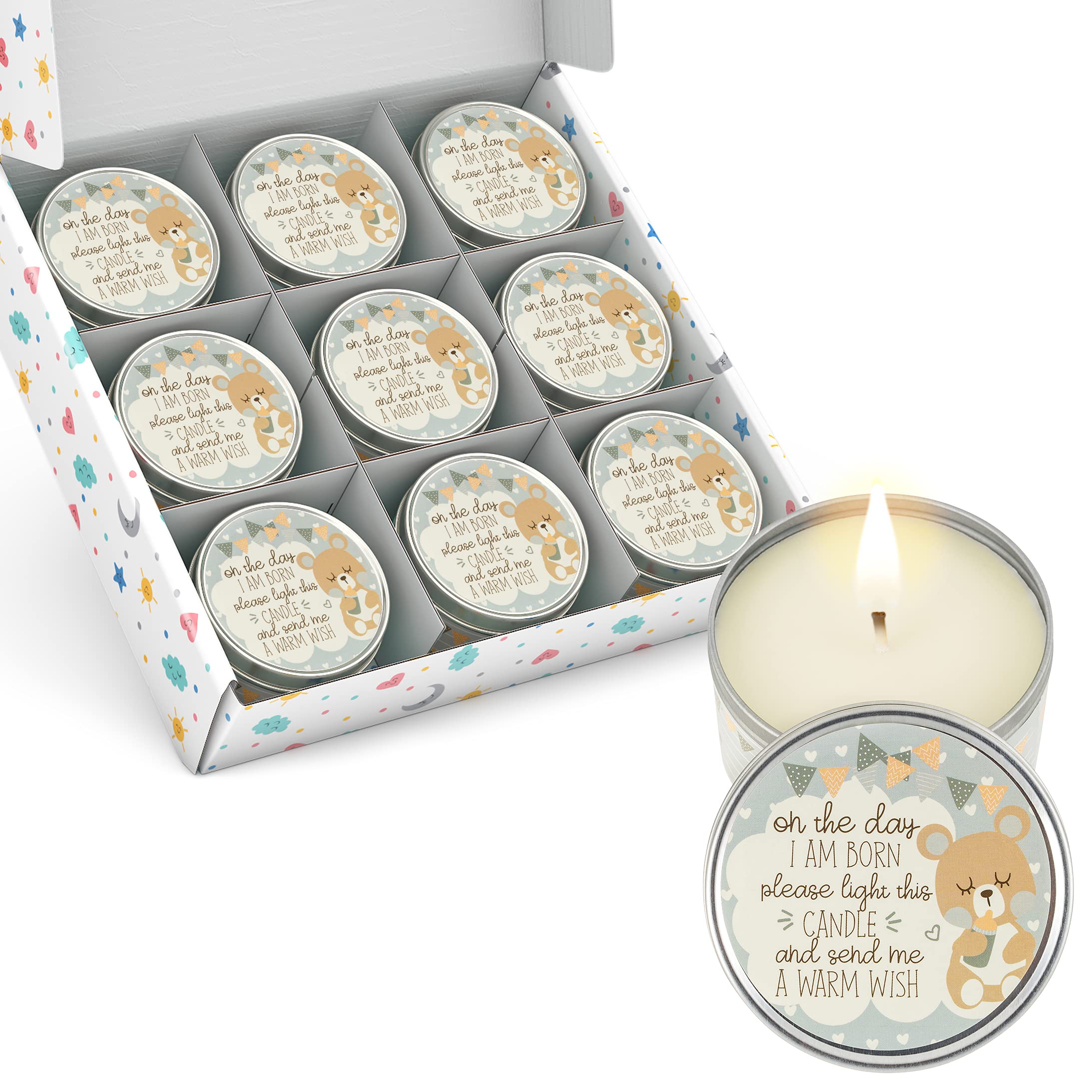 Premium Baby Shower Favors Set - 9-Pack Gender Neutral Baby Shower Gifts for Boys & Girls - Elegant Silver Baby Shower Party Favors for Guests - Perfect for Gender Reveal Parties and Newborn Celebrations