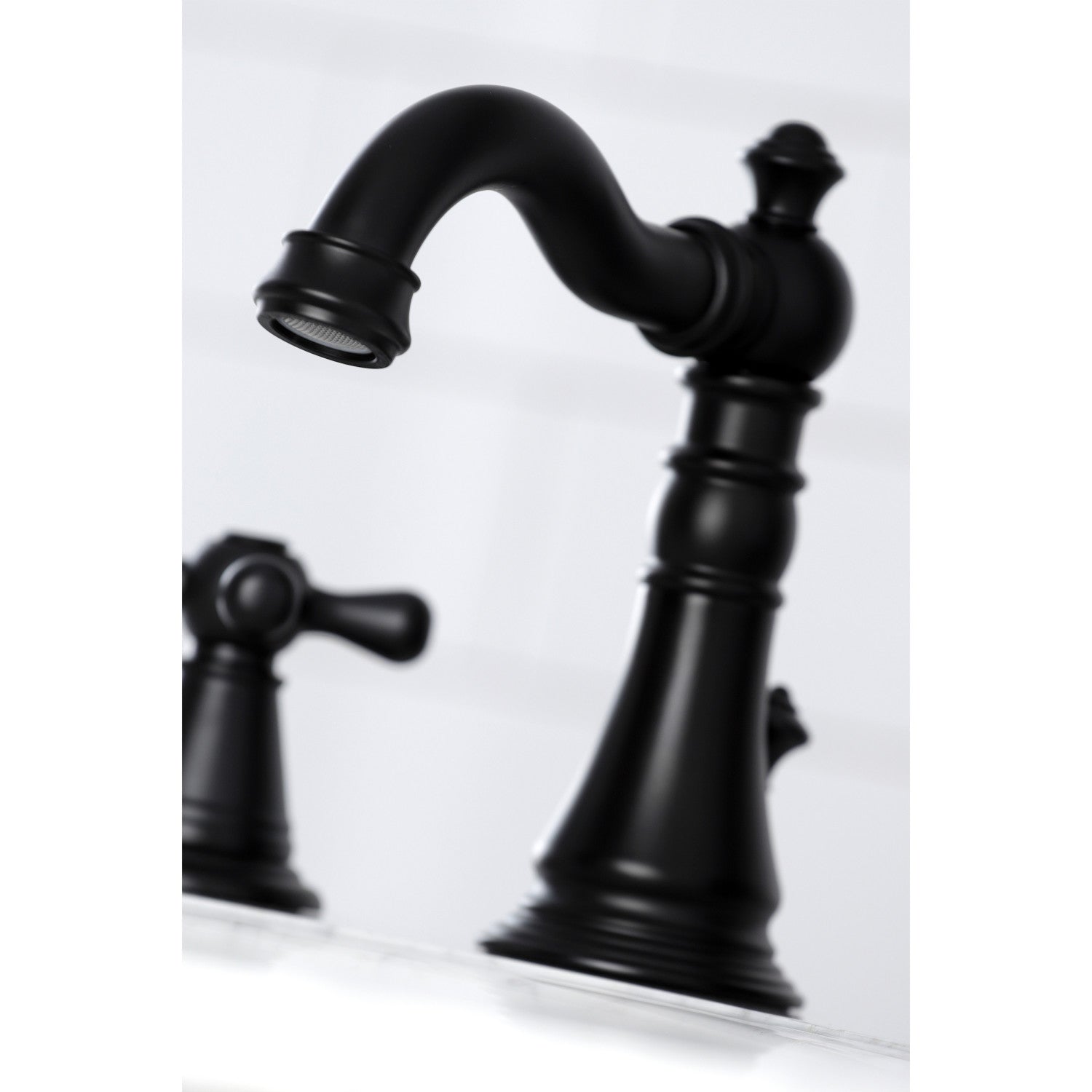 American Classic FSC1970AAX 3-Hole Widespread Bathroom Faucet with Brass Pop-Up Drain - Matte Black Finish - Perfect for Modern Bathroom Vanities and Powder Rooms