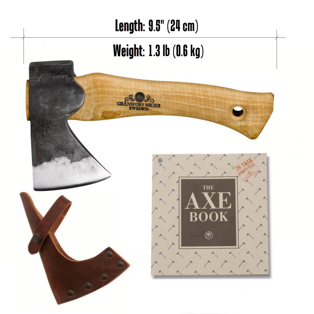 Gransfors Bruks Hand Hatchet - Premium Swedish Woodworking Axe for Camping, Hiking & Outdoor Survival