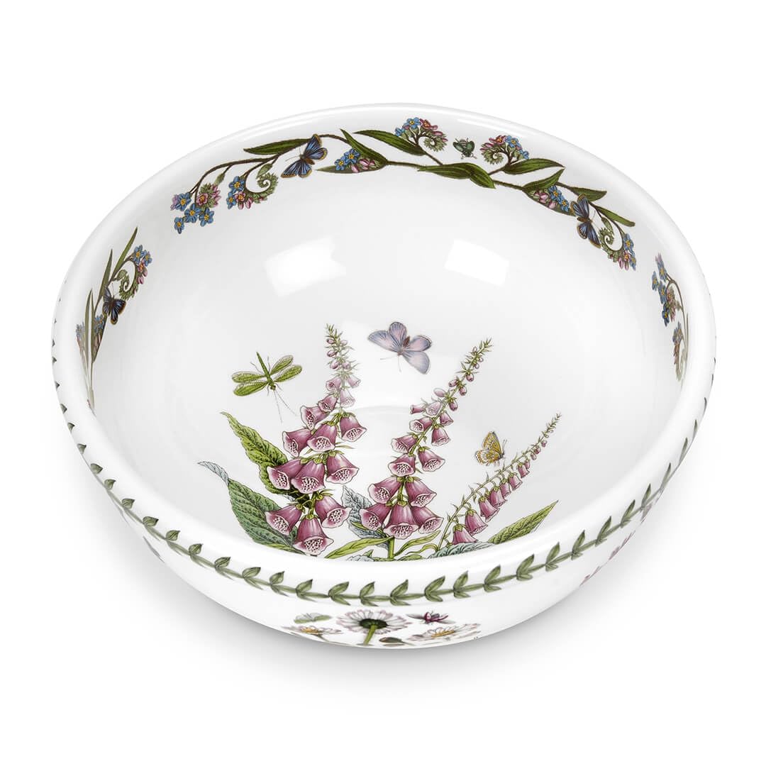 Portmeirion Botanic Garden Salad Bowl - 12-Inch Porcelain Serving Bowl for Fresh Salads, Fruits & Appetizers - Elegant Floral Design, Microwave & Dishwasher Safe - Perfect for Dinner Parties, Picnics & Family Gatherings
