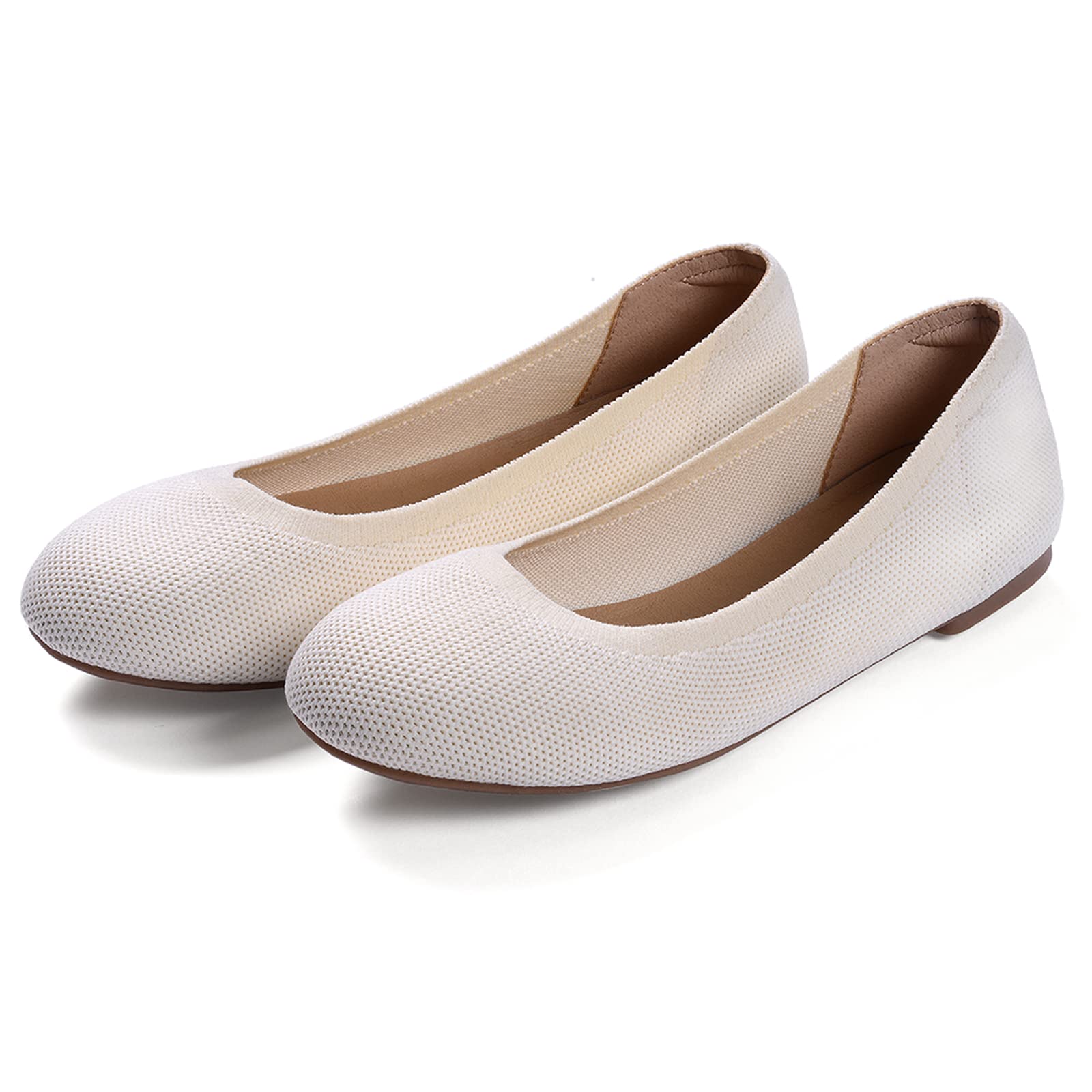 KOLILI Women's Knit Ballet Flats - Comfortable Slip-On Casual Shoes for Women | Perfect for Work, Walking & Dress Outfits