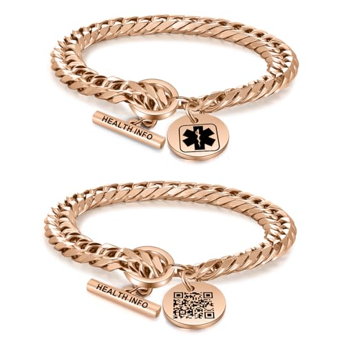 7.08'' Thick Cuban chain - Rose red