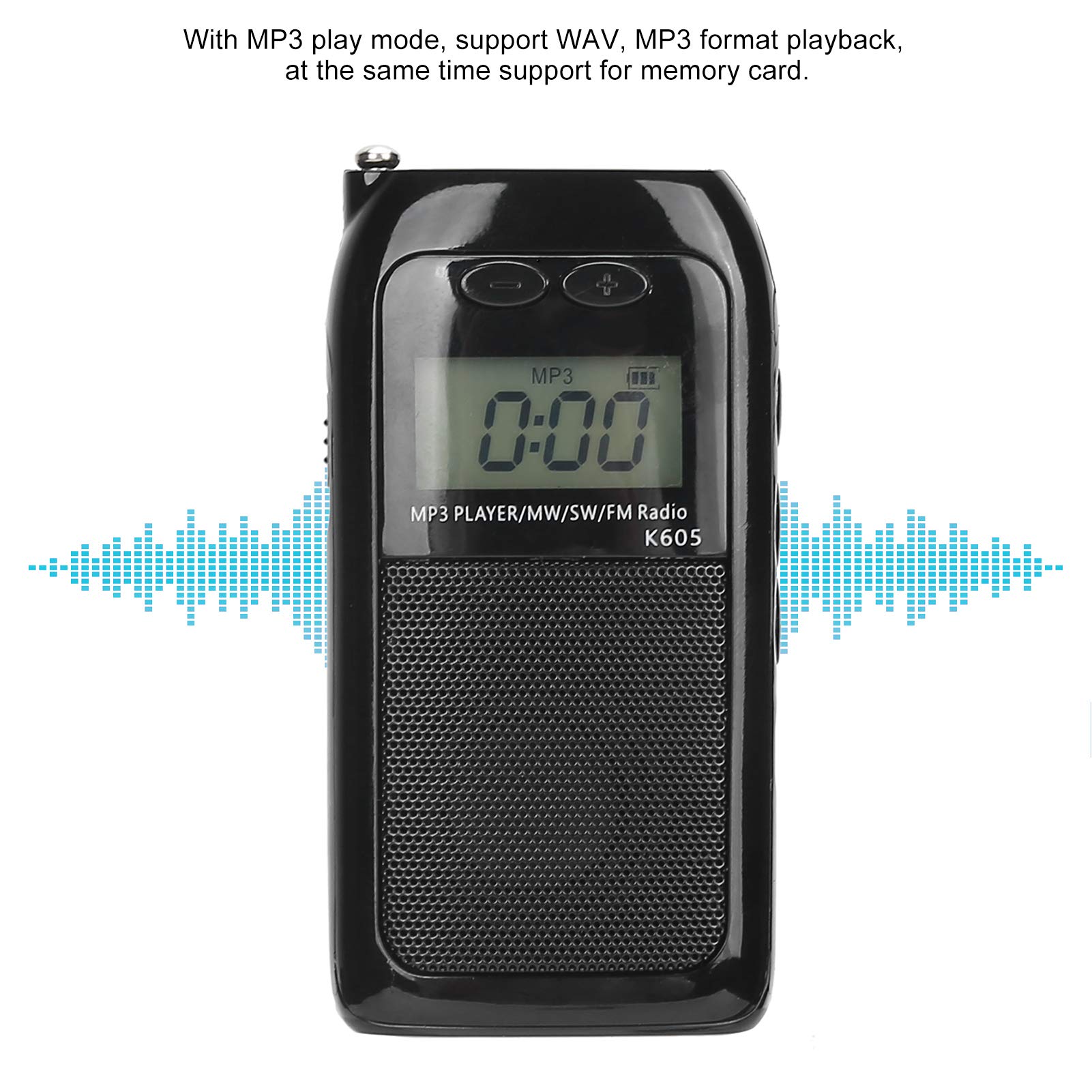 Portable Pocket Radio - Digital FM/SW/MW Receiver with LCD Display & Earphone Jack | Mini MP3 Player for Walking, Jogging, Exercising | Perfect for Outdoor Activities, Travel, and Emergency Situations