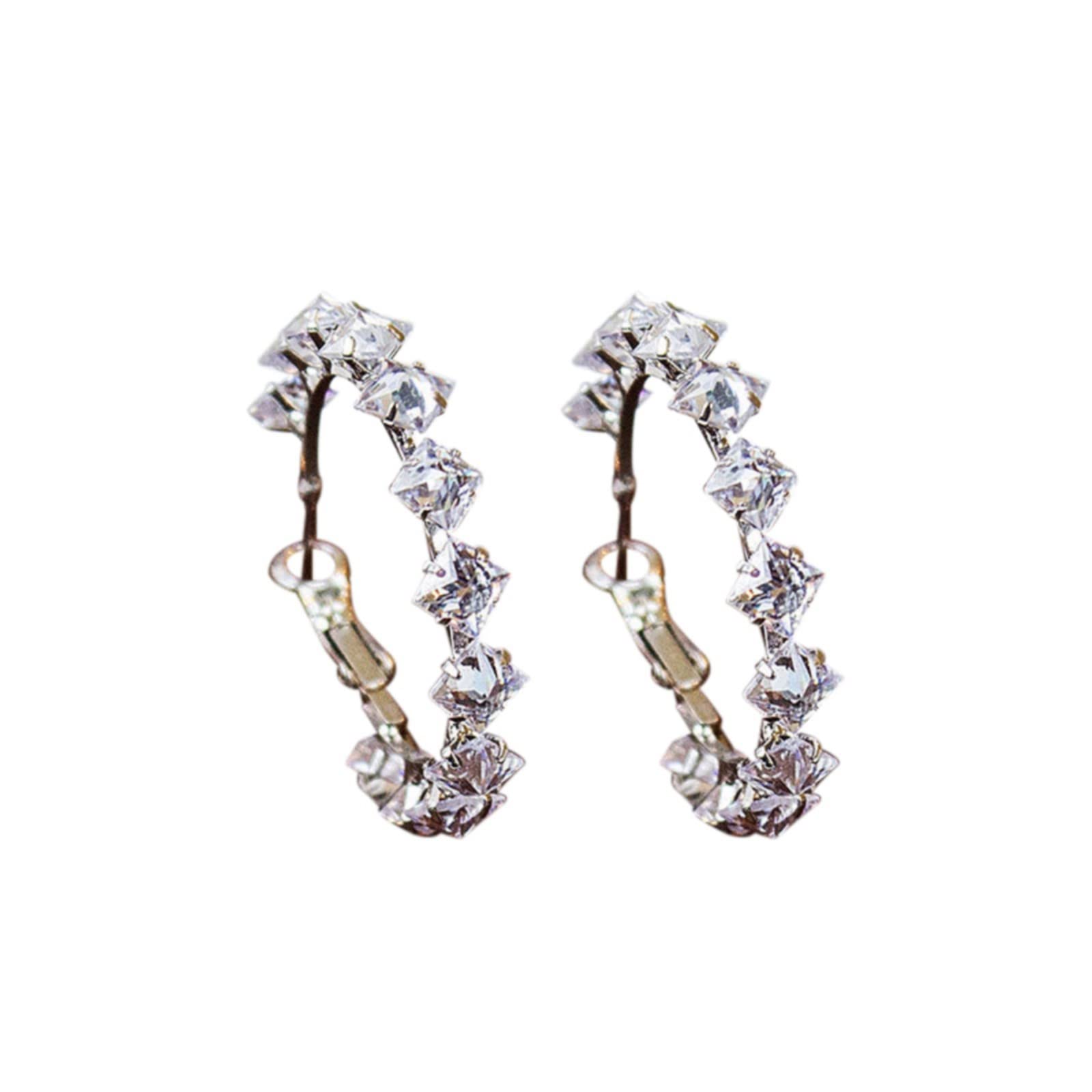 Trendy Gold Hoop Dangle Earrings for Women - Creative Ball Drop Earrings in Silver | Fashion Jewelry for Parties, Dating & Everyday Wear (One Size)