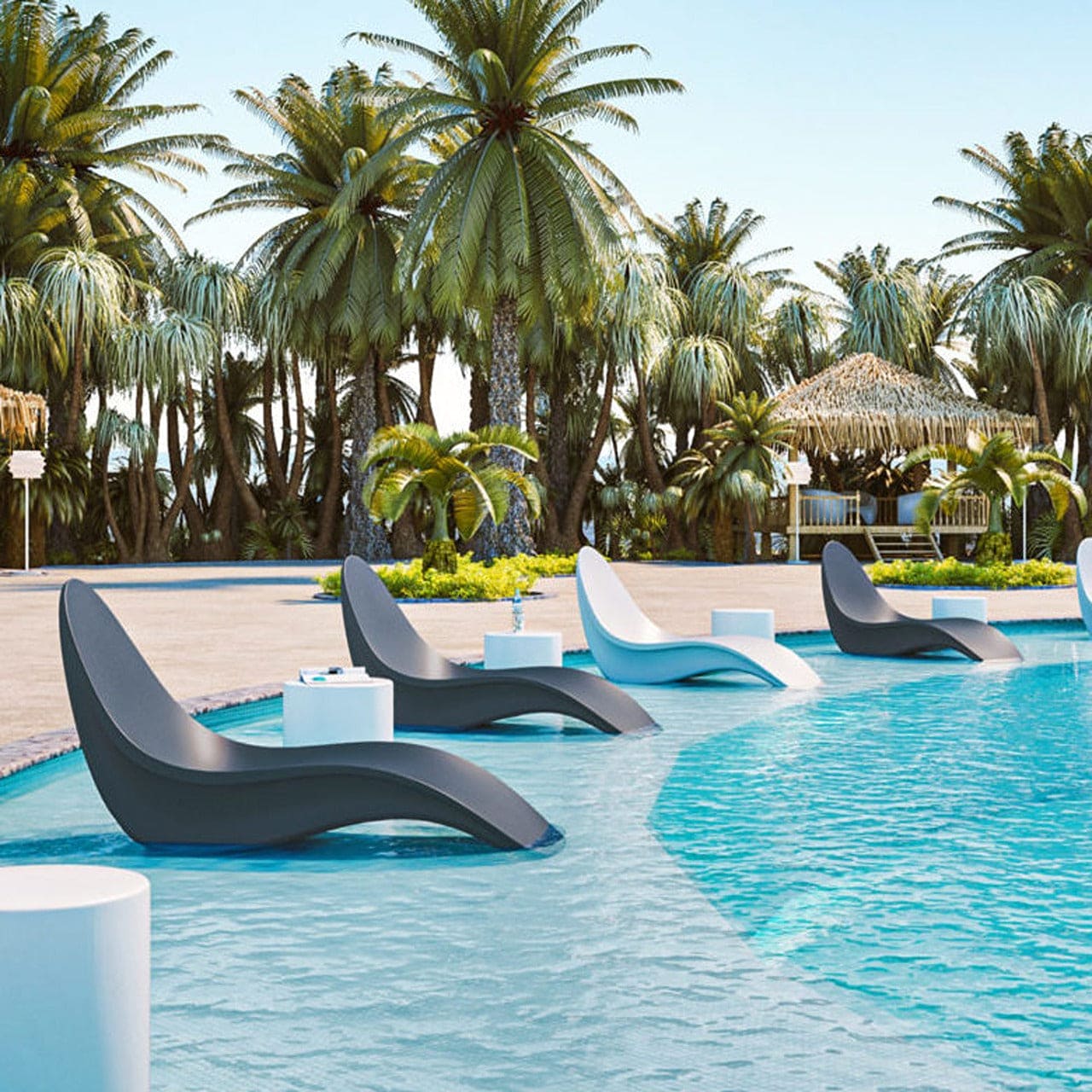 BIKINI Pool Chaise Lounger Chair - Comfortable Outdoor Lounge Chair for Swimming Pool, Beach & Backyard Relaxation
