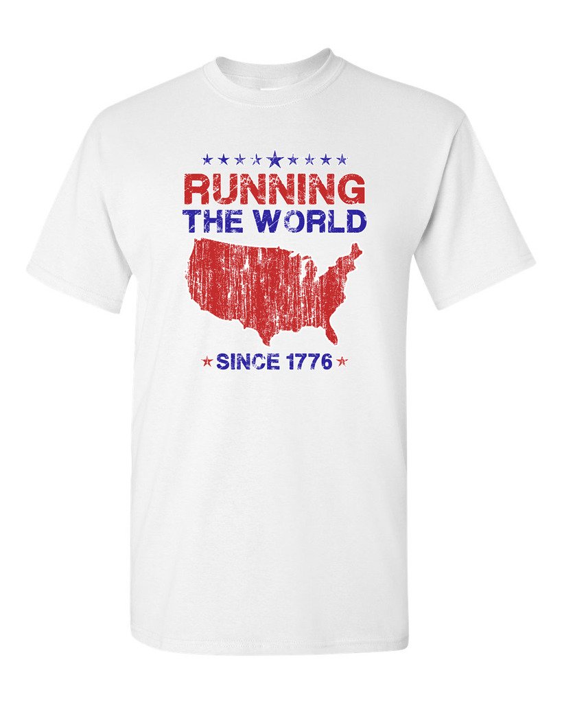 1776 America DT Adult Patriotic Running T-Shirt - Vintage American Flag Design Tee for Men & Women - Perfect for 4th of July, Workouts, and Casual Wear