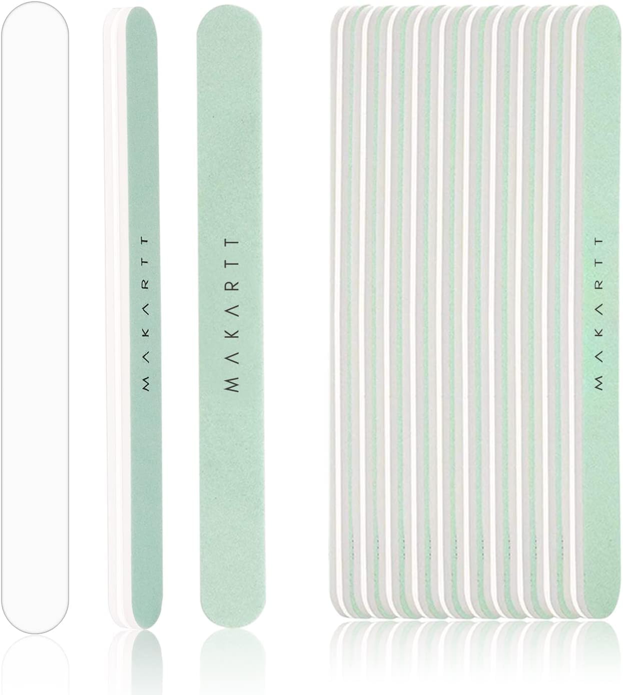 Makartt 10pcs Nail Buffer Block Kit - 400/6000 Grit Nail File & Polisher for Natural & Acrylic Nails - Professional Nail Shine Buffer & Smoother for Salon & Home Manicure Care