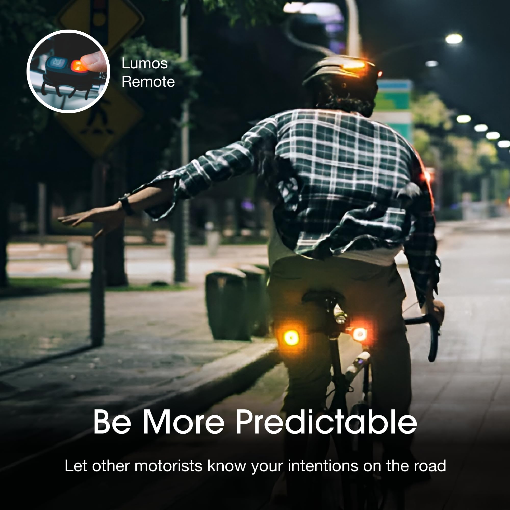 Lumos Firefly Smart Bike Light System - Wireless Front & Rear LED Bike Lights with Turn Signals & Brake Lights | Adjustable Brightness, 5 Flash Patterns, Day/Night Modes | Waterproof Cycling Safety Light for Night Riding, Commuting, Road & Mountain Biking
