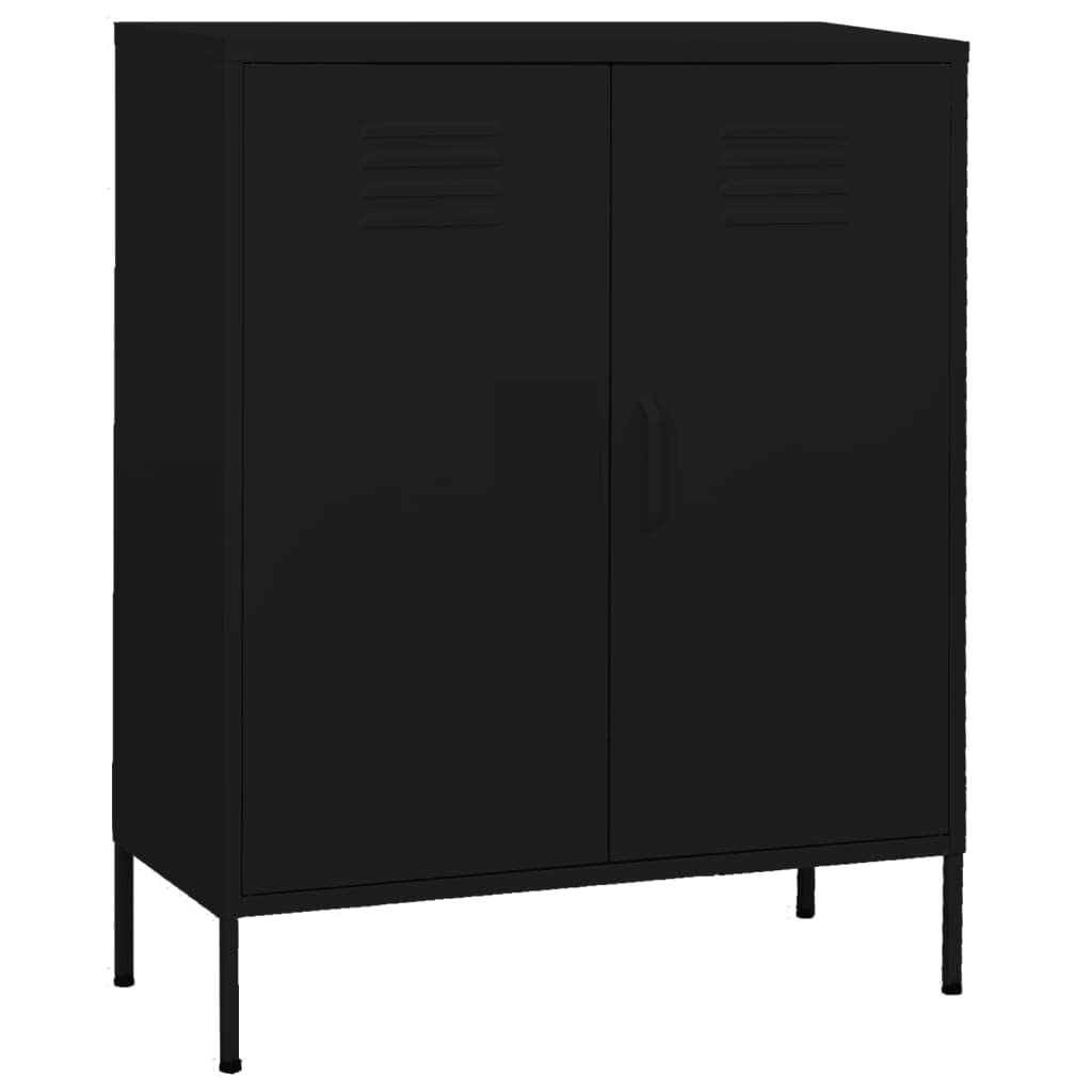 Black Steel Storage Cabinet 31.5