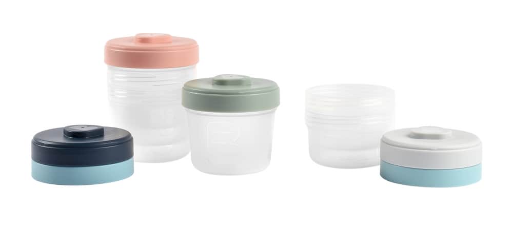 BEABA Baby Food Storage Containers Set of 6 | BPA-Free Small Portion Clip Top Containers | Perfect for Snacks, Purees & On-the-Go Meals