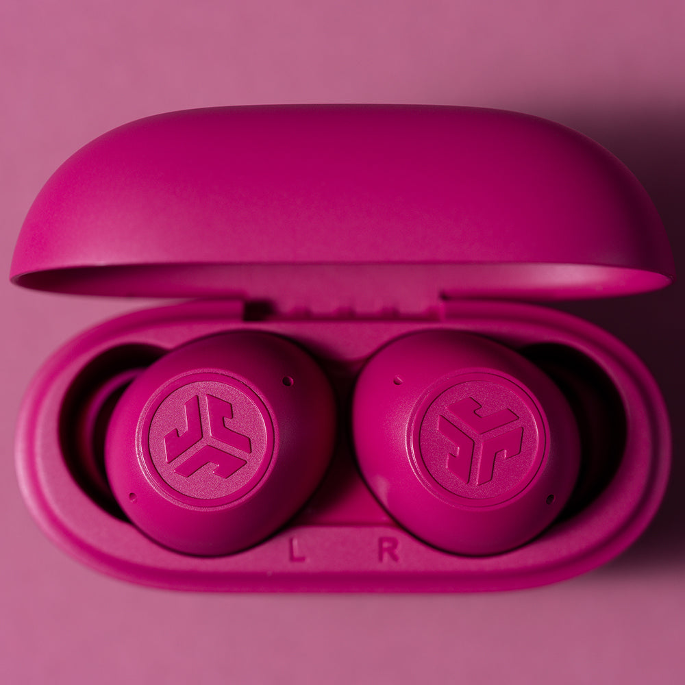 Go Pop ANC Wireless Earbuds in Fuchsia with Extra Ear Tips - Perfect for Workouts, Commuting & Travel