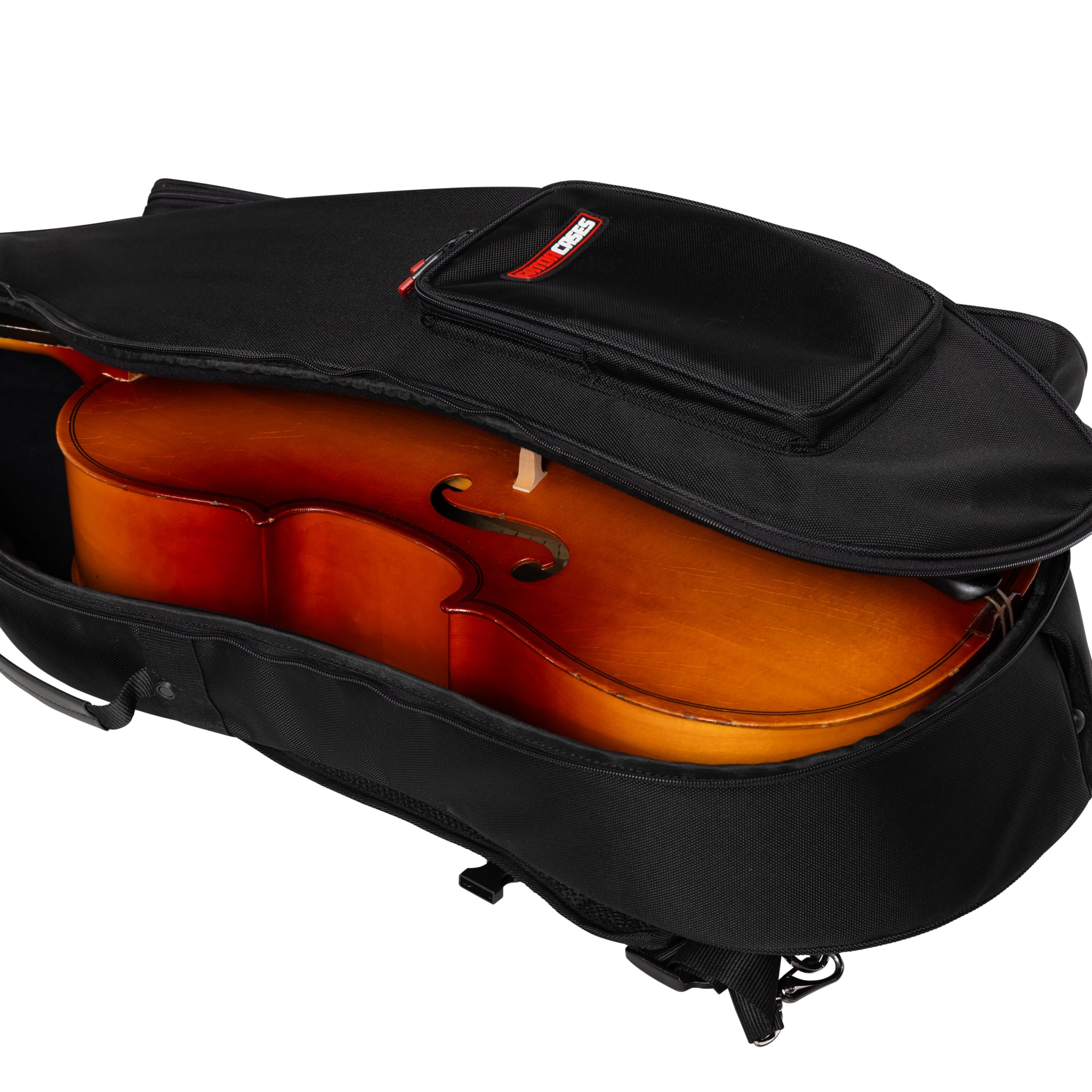 Gator Allegro Series Pro Cello Bag - 1/2 Size Water-Resistant Gig Bag with Padded Protection for School, Travel & Performances