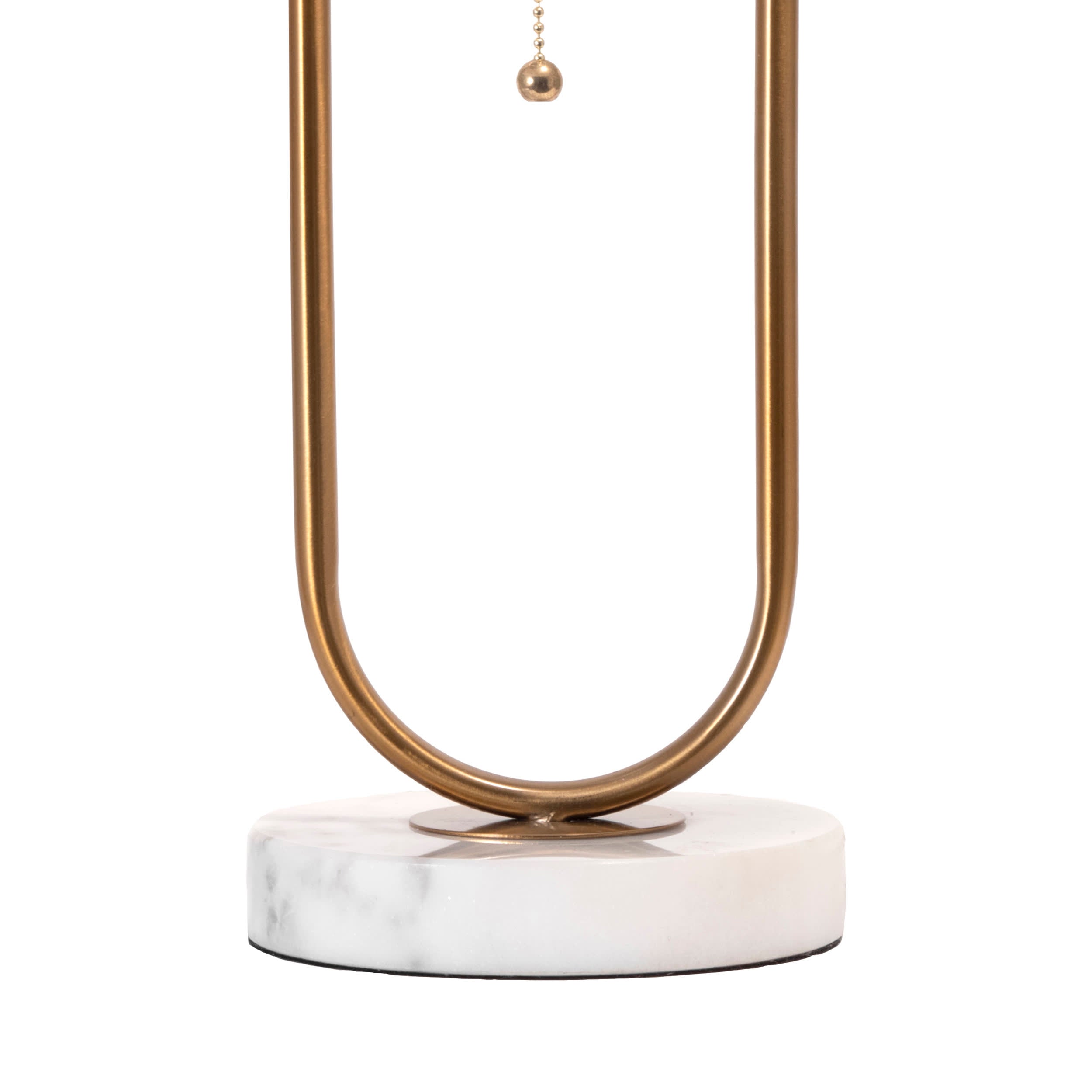 20 Inch Oblong Steel Hoop Table Lamp - Modern Gold Finish Desk Lamp for Living Room, Bedroom & Office Decor | Perfect for Nightstands, Side Tables & Workspaces